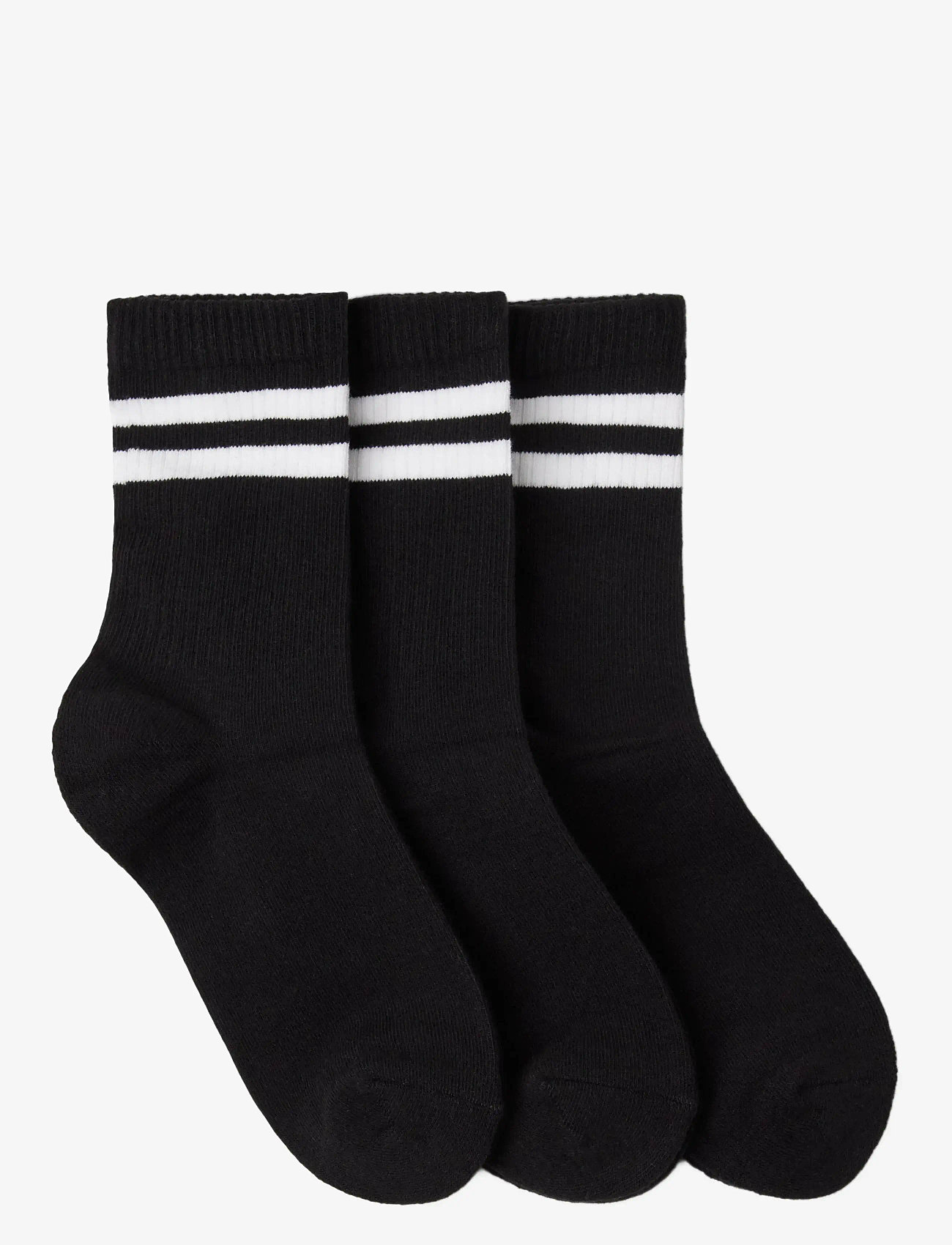 Lindex - 3-pack socks - strømper - black - 1