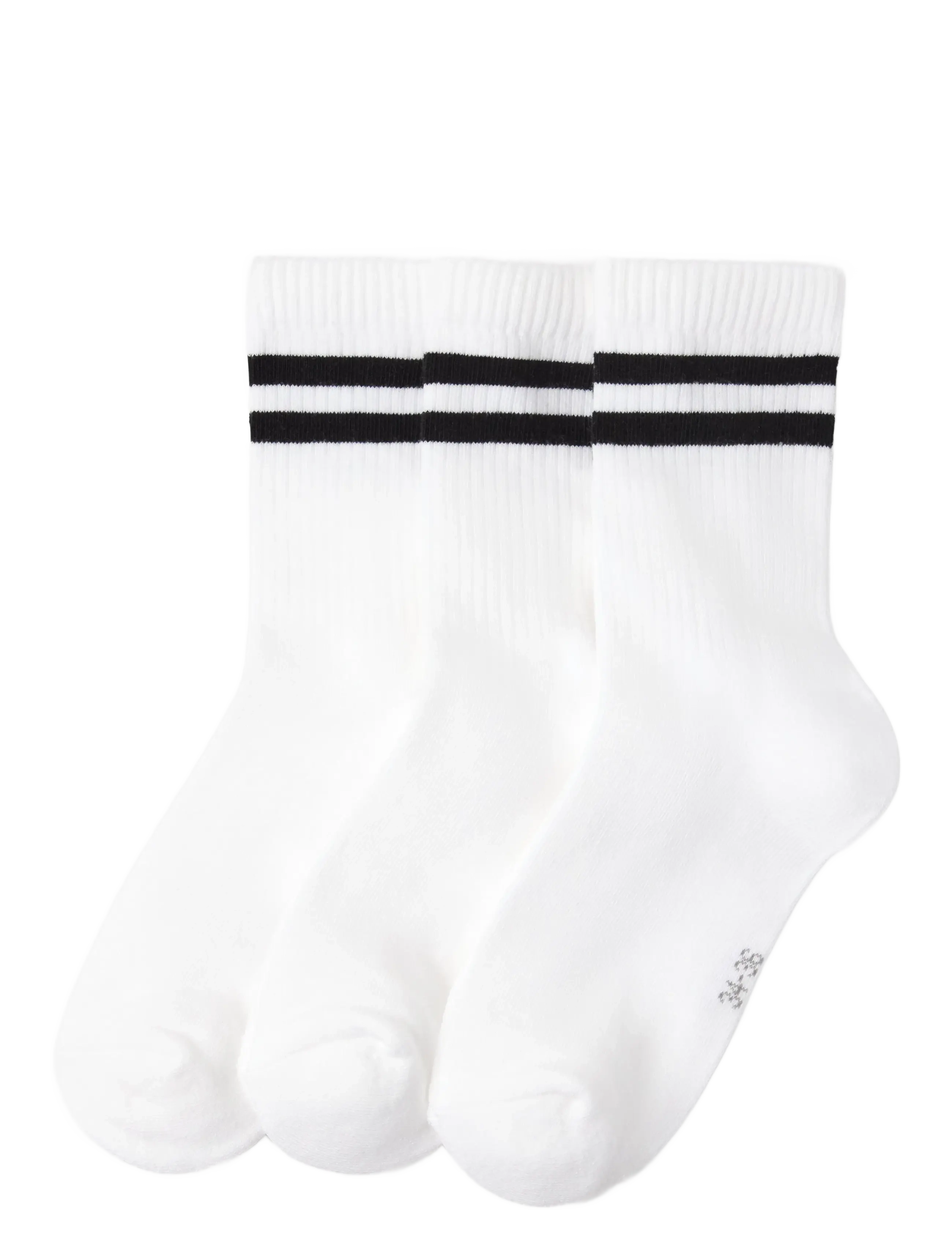 Lindex 3-pack socks - Riided - WHITE / white