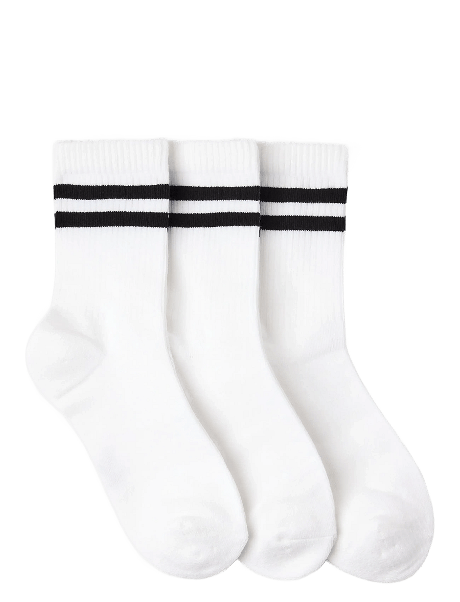 Lindex - 3-pack socks - strømper - white - 1