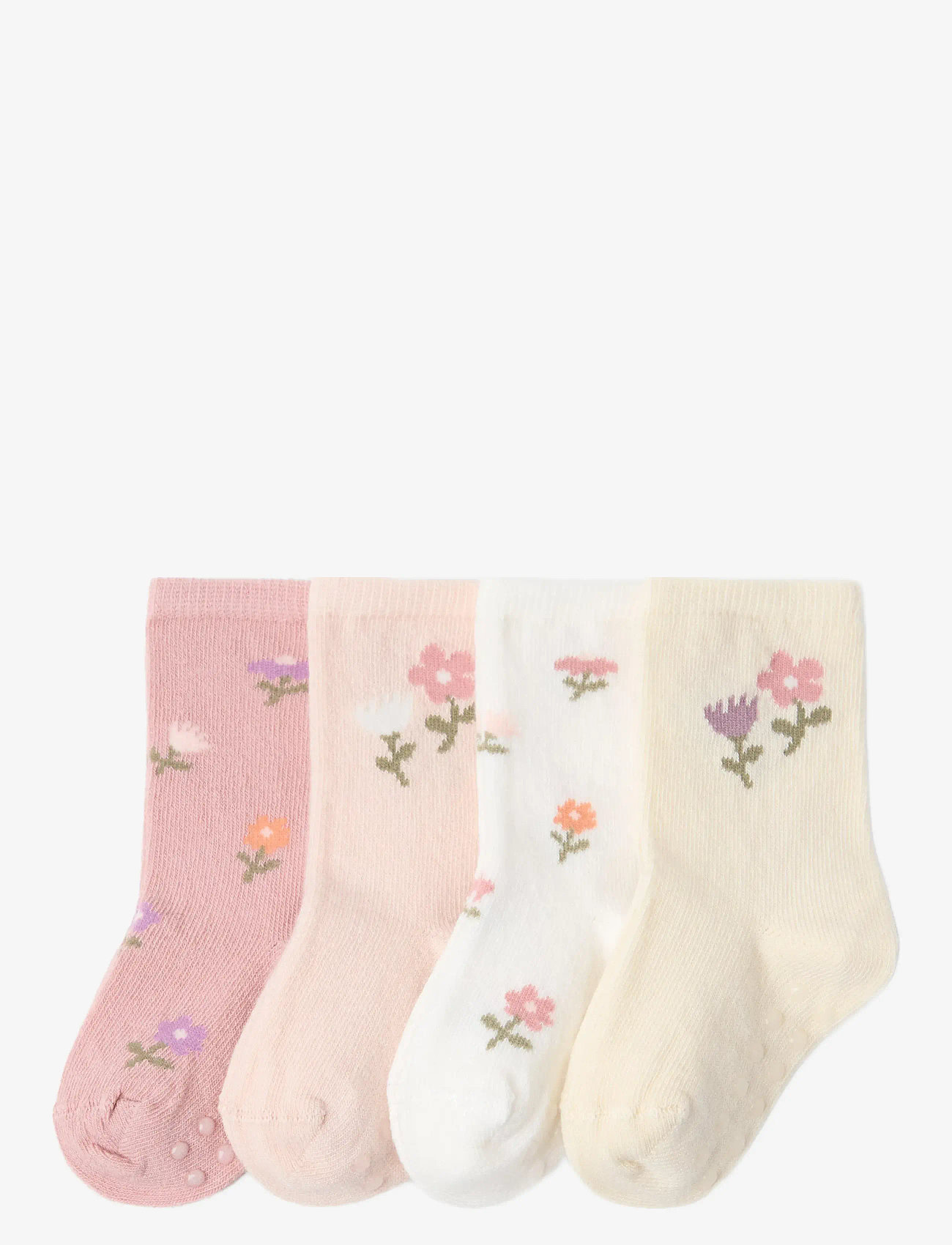 Lindex - Sock 4 pack with pattern - efterårstøj - dusty pink - 0