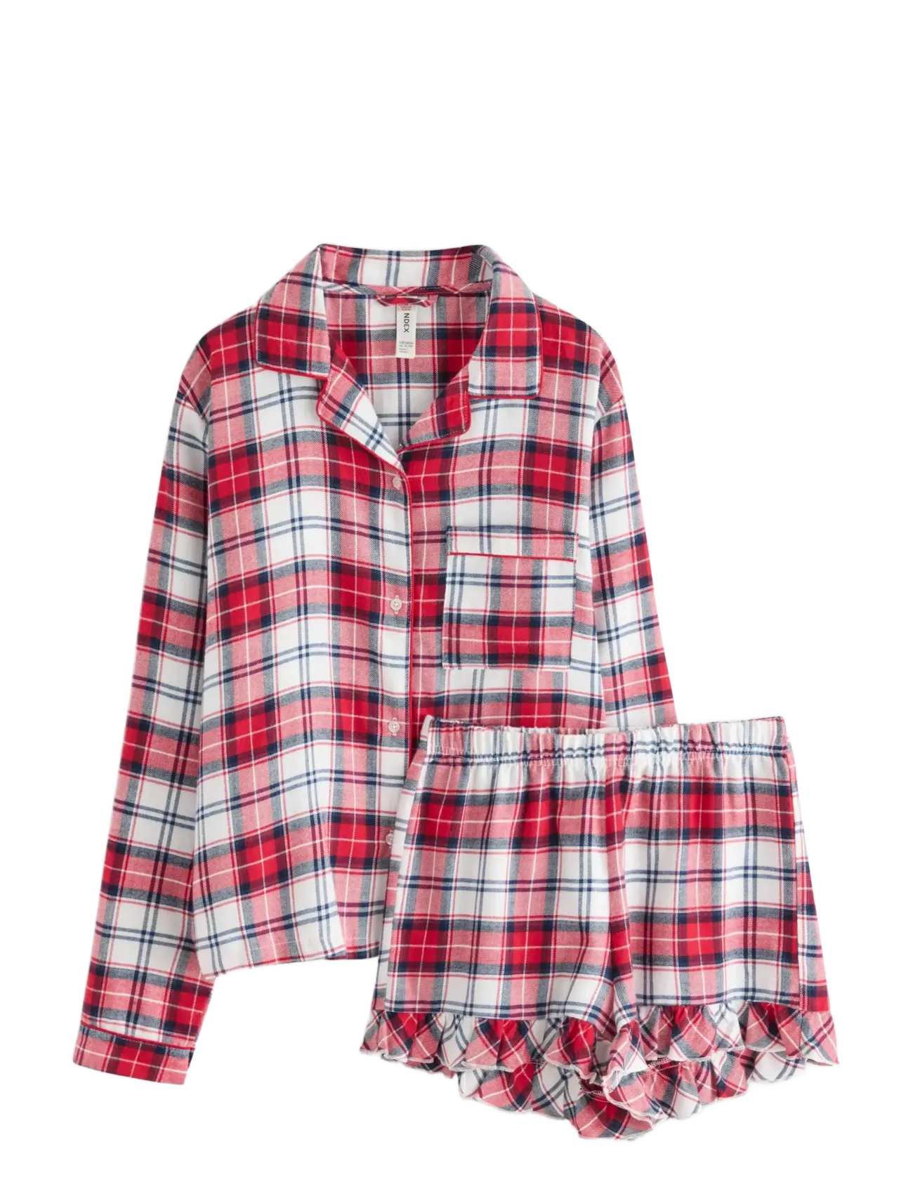 LINDEX Pyjamassæt I Fløjl Patterned - 128 - Kinder