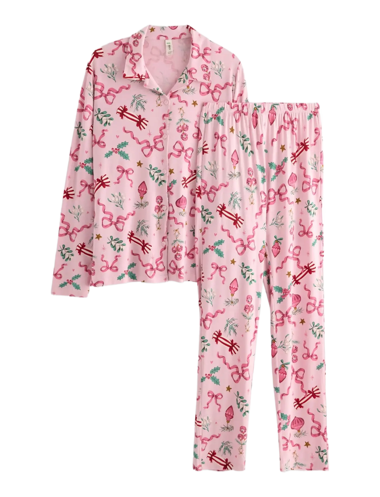 LINDEX Pyjamassæt Pink - 128 - Kinder