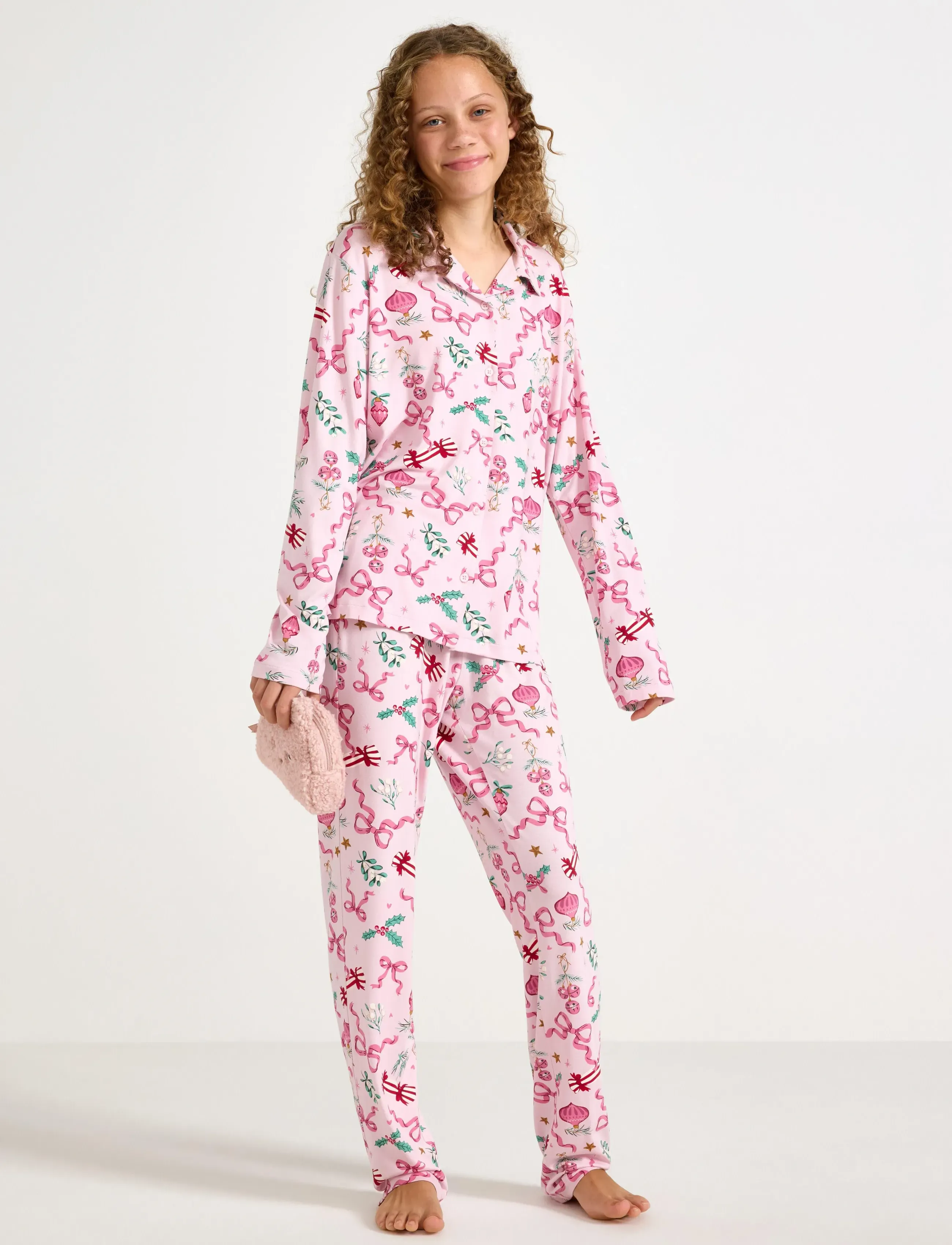 Lindex Pyjamassæt, 128, Pyjamas, Rosa - Pyjama Sets, Kinder