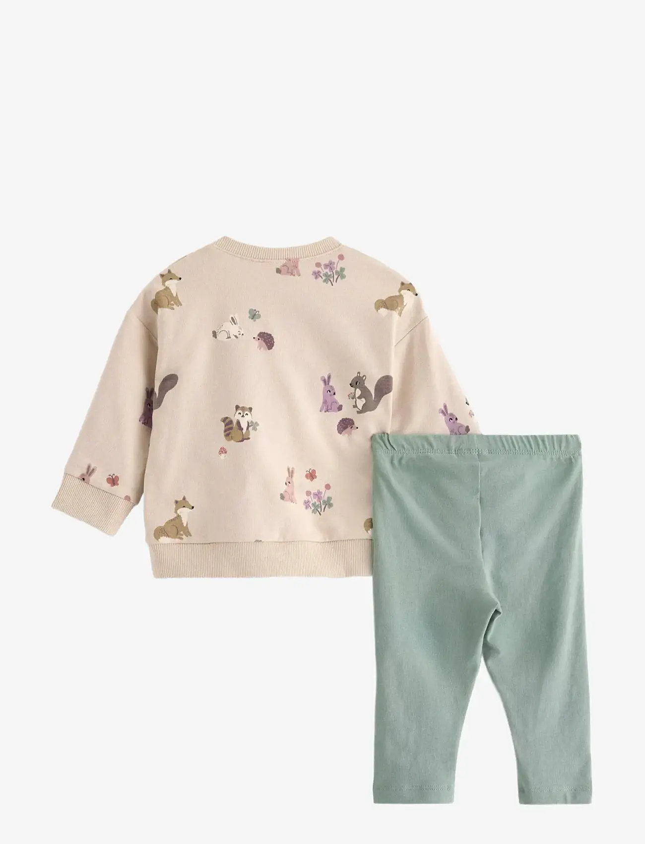 Lindex - Set Sweatshirt leggings forest - pikkade varrukatega t-särkide komplektid - light beige - 1