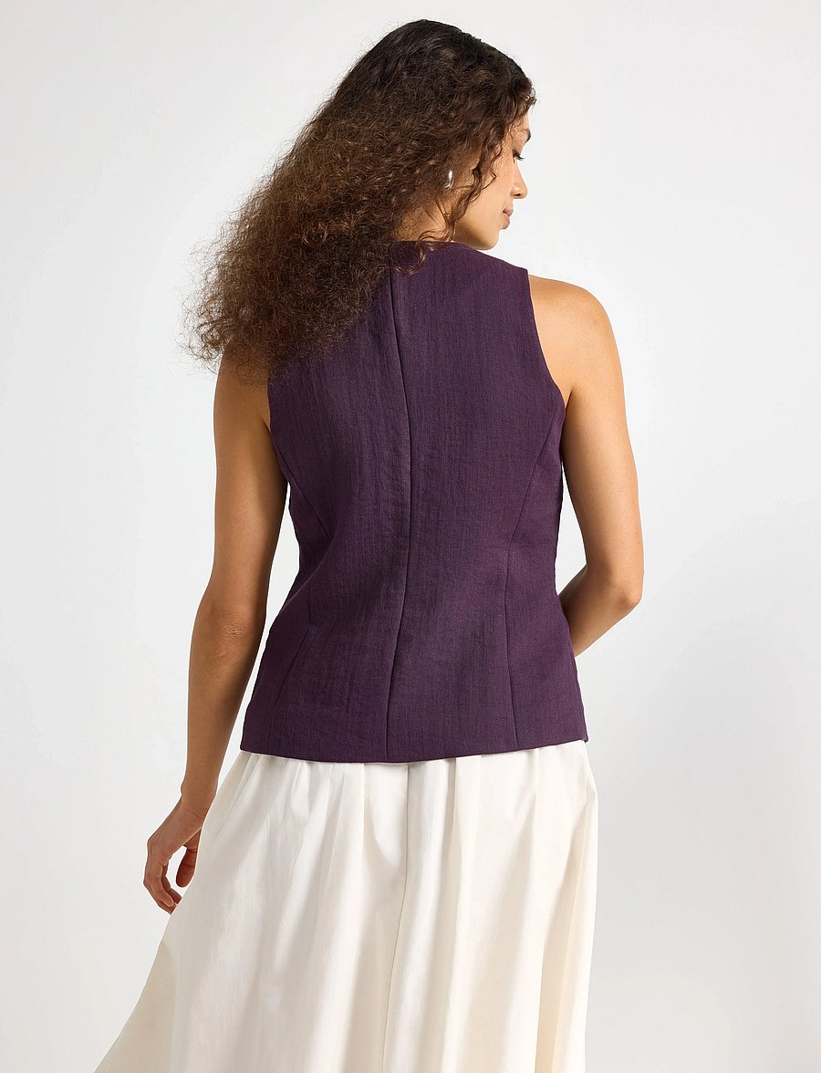 Lindex - Vest Aina - vester - dark dusty lilac - 3