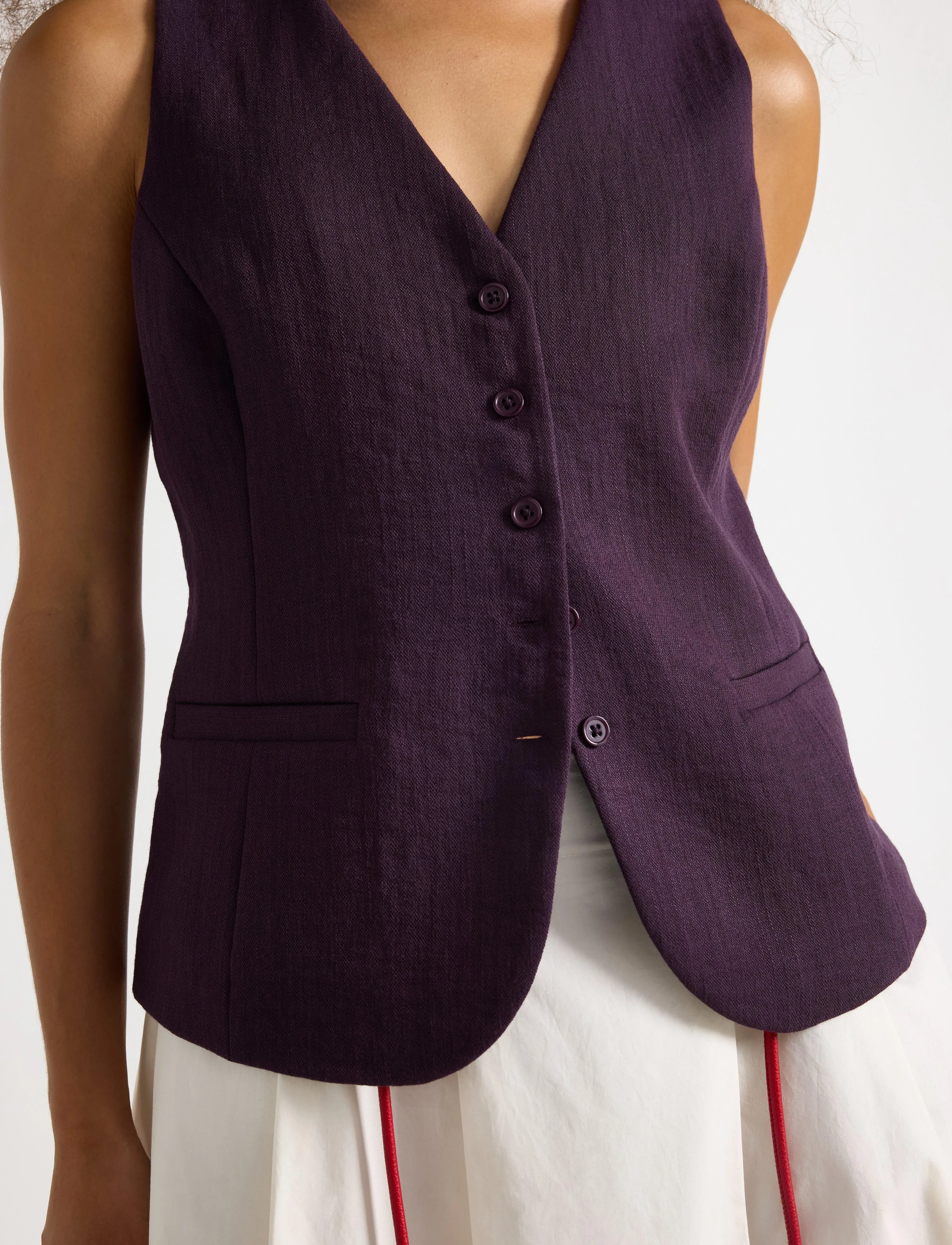 Lindex - Vest Aina - laagste prijzen - dark dusty lilac - 4