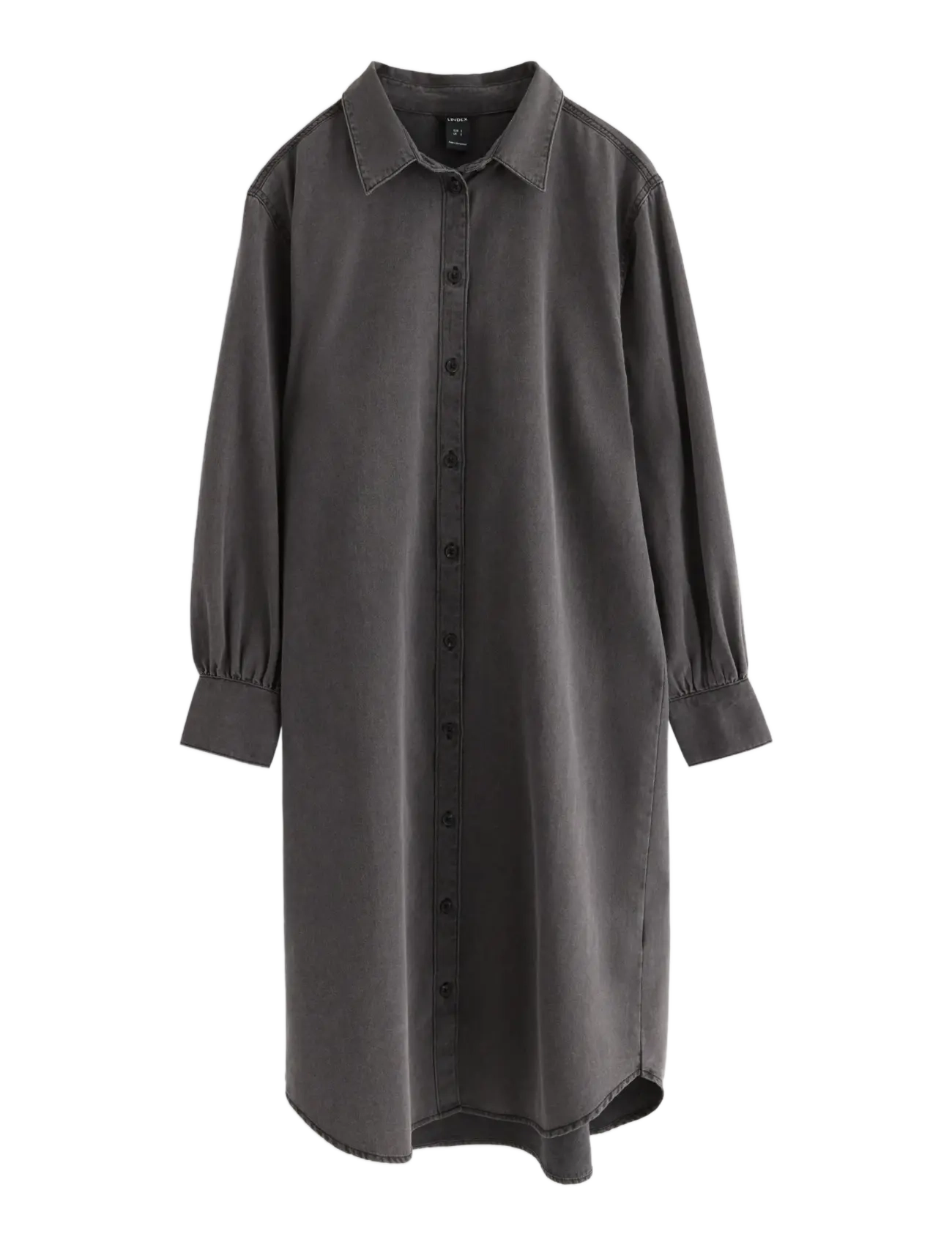 Lindex Dress Vega Midi - Denim dresses - BLACK / grey