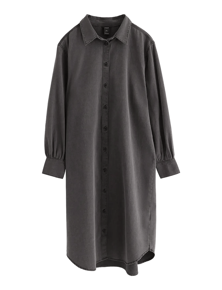 Lindex - Dress Vega Midi - džinsinės suknelės - black - 1