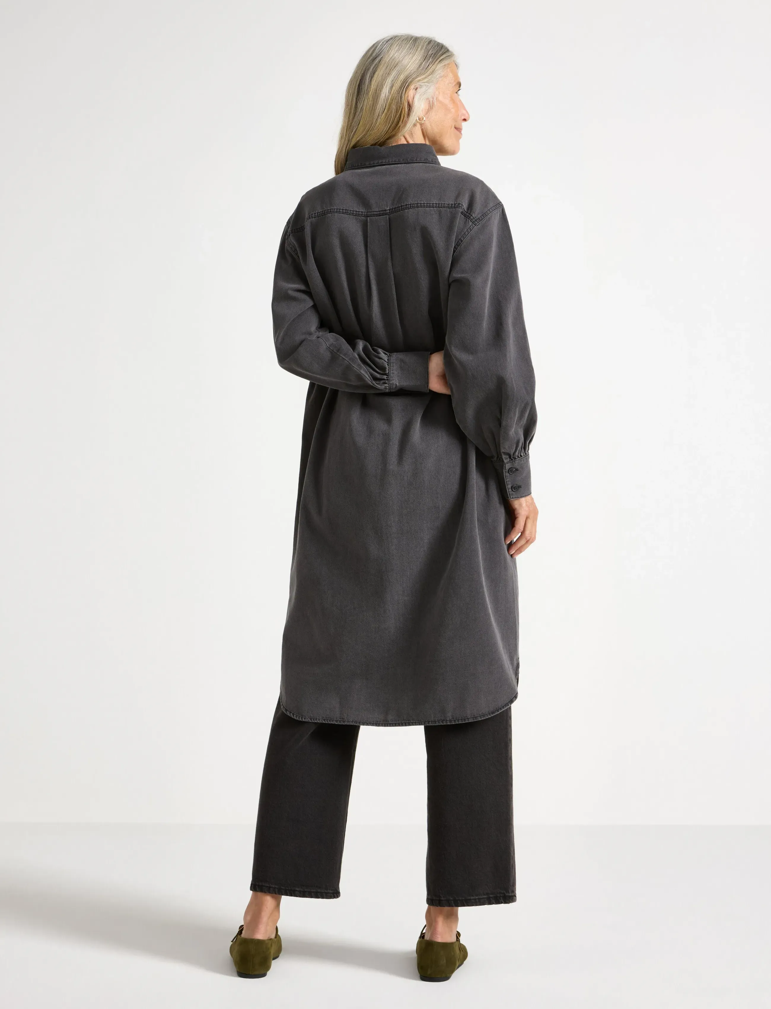 Lindex - Dress Vega Midi - jeansjurken - black - 3