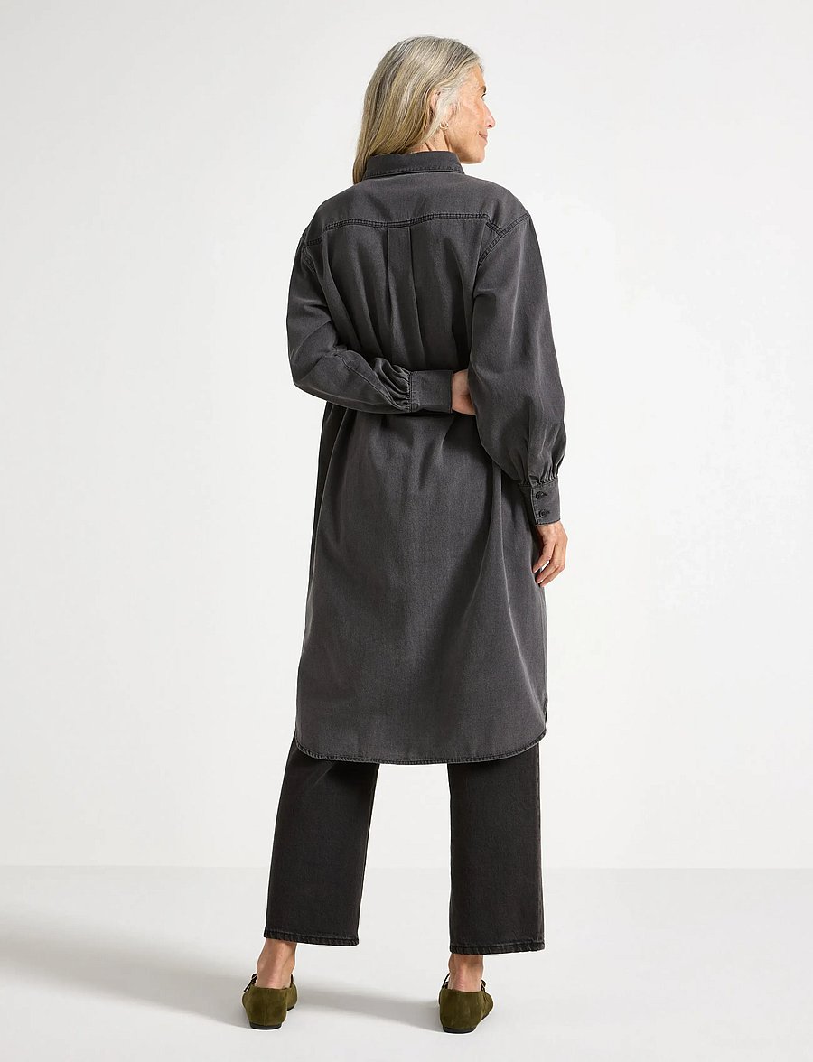 Lindex - Dress Vega Midi - džinsinės suknelės - black - 3