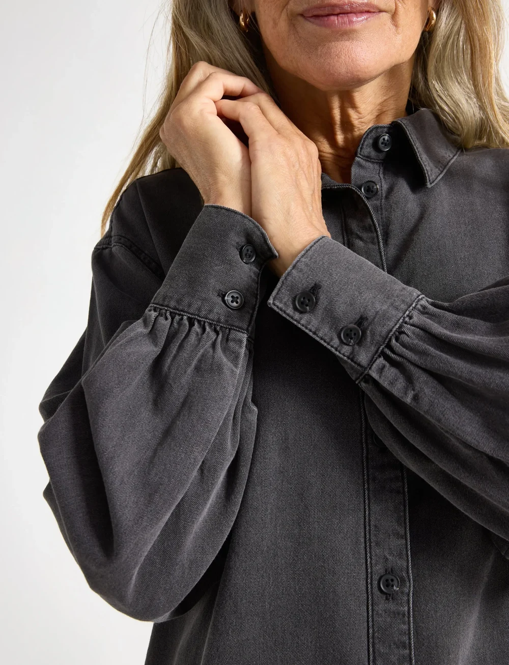 Lindex - Dress Vega Midi - denimkjoler - black - 4