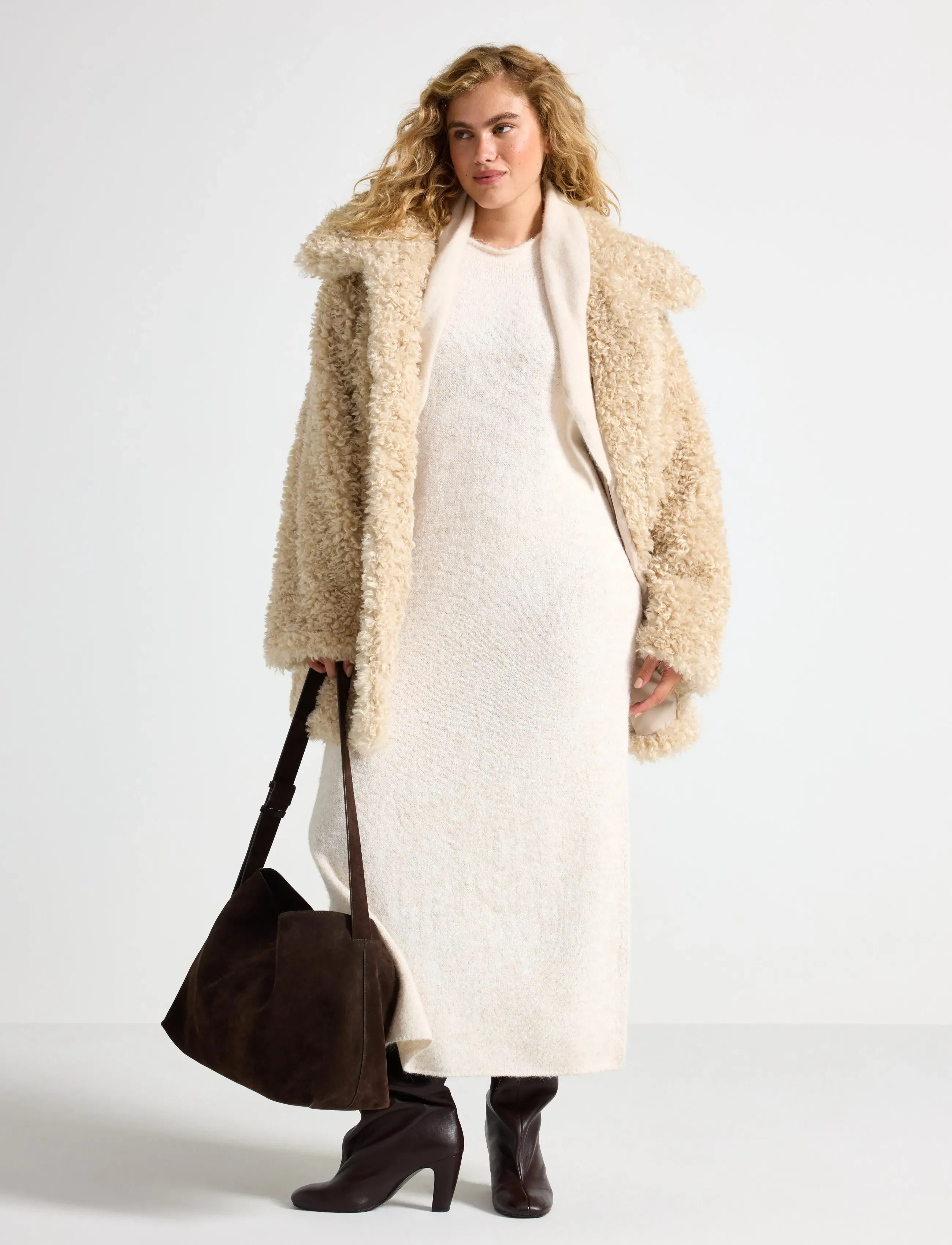 Lindex Dress Katja - Tøj - LIGHT BEIGE / cream