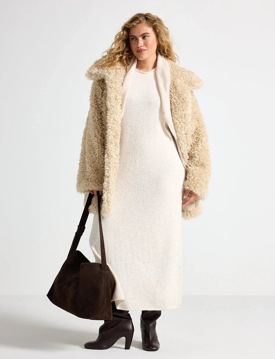 Lindex - Dress Katja - neulemekot - light beige - 0