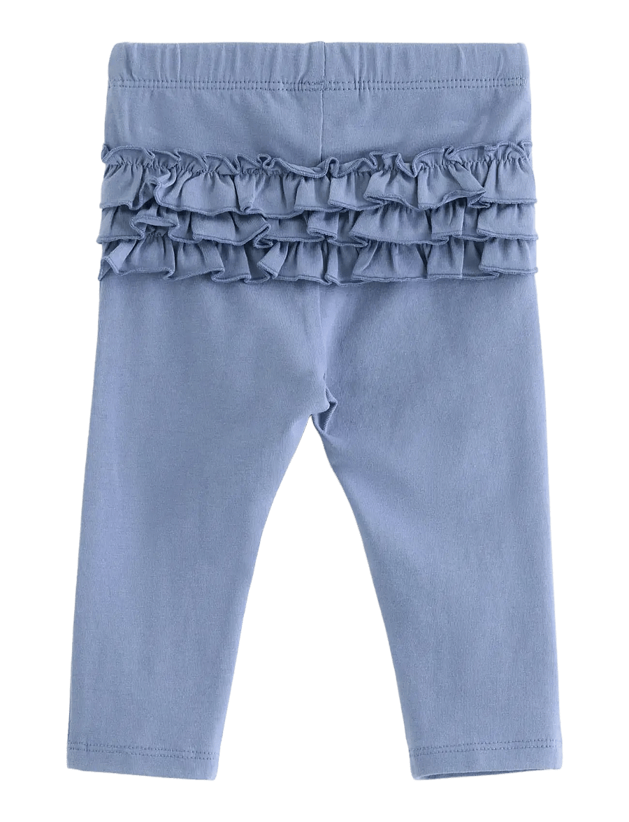 Lindex - Leggings frill at back - leggings - blue - 1
