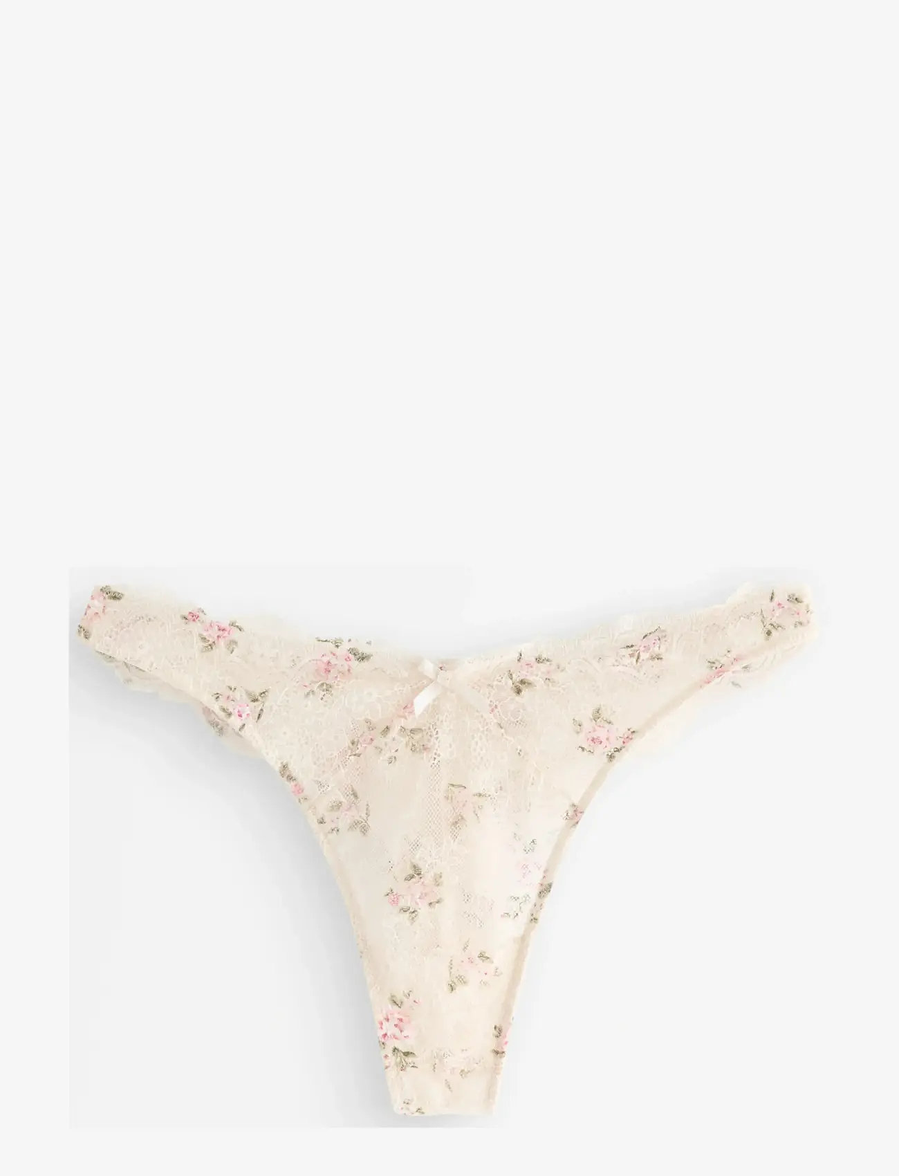Lindex - Thong reg Valerie aop - stringid - light pink - 1