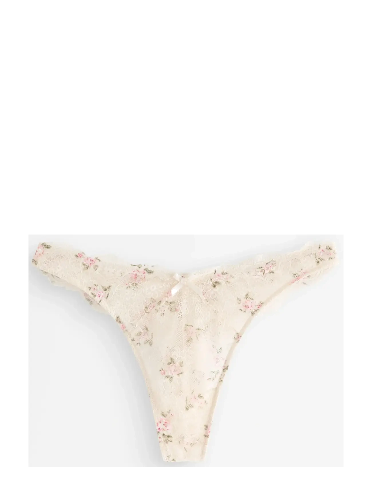 Lindex Thong reg Valerie aop - Unterwäsche - LIGHT PINK / cream