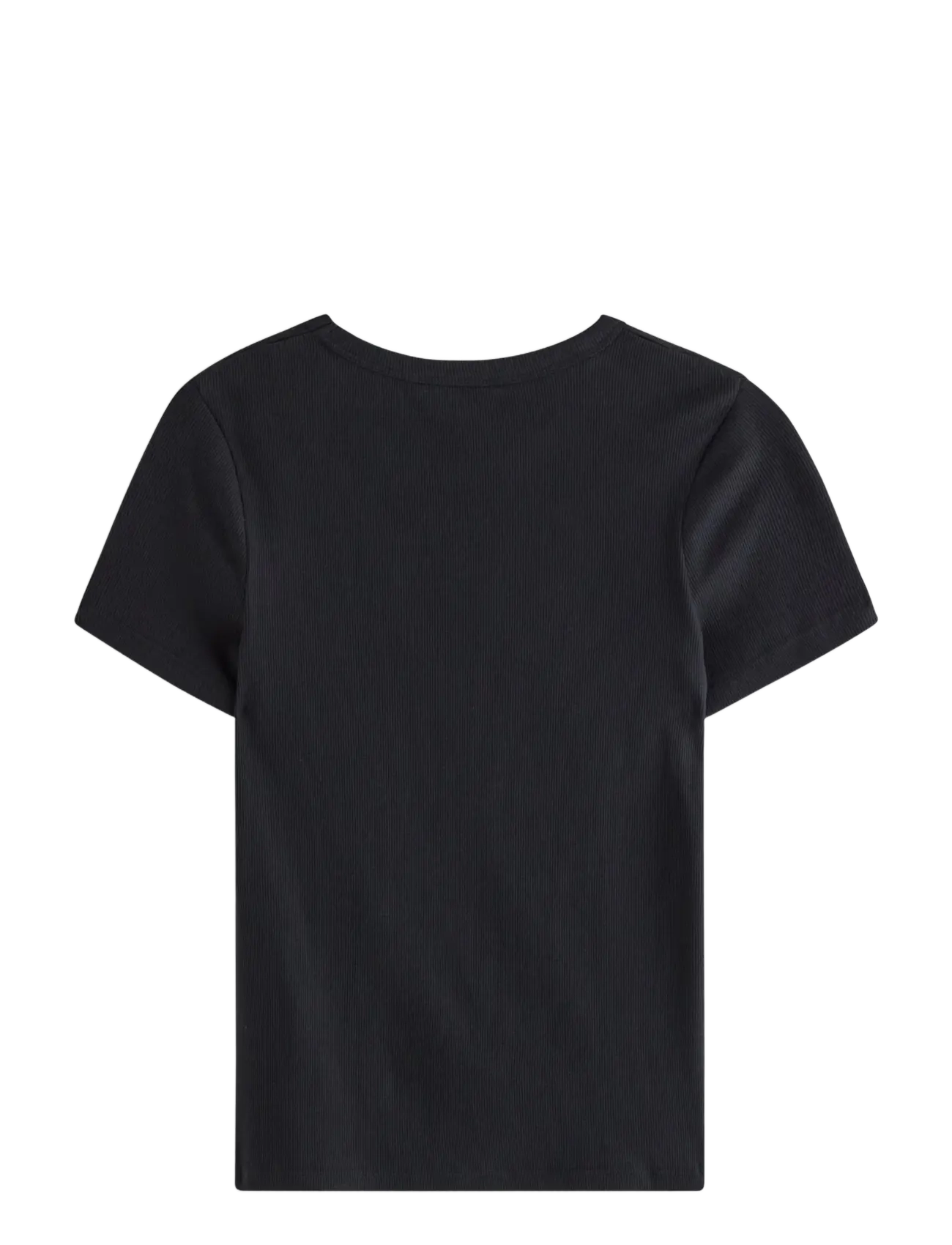 Lindex - Short-sleeved ribbed top - black - 2