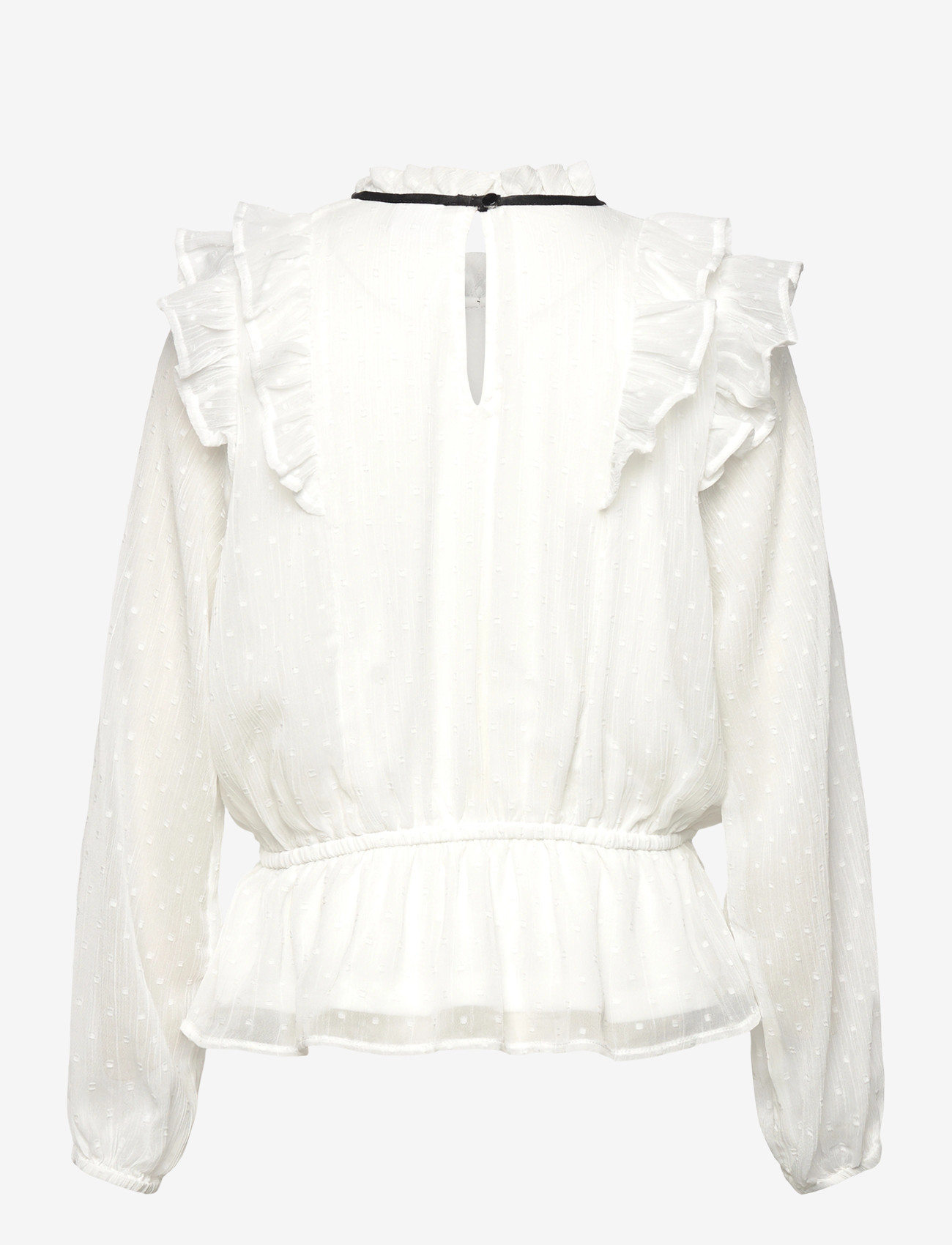Lindex - Blus med volanger - bluser & tunikaer - off white - 2