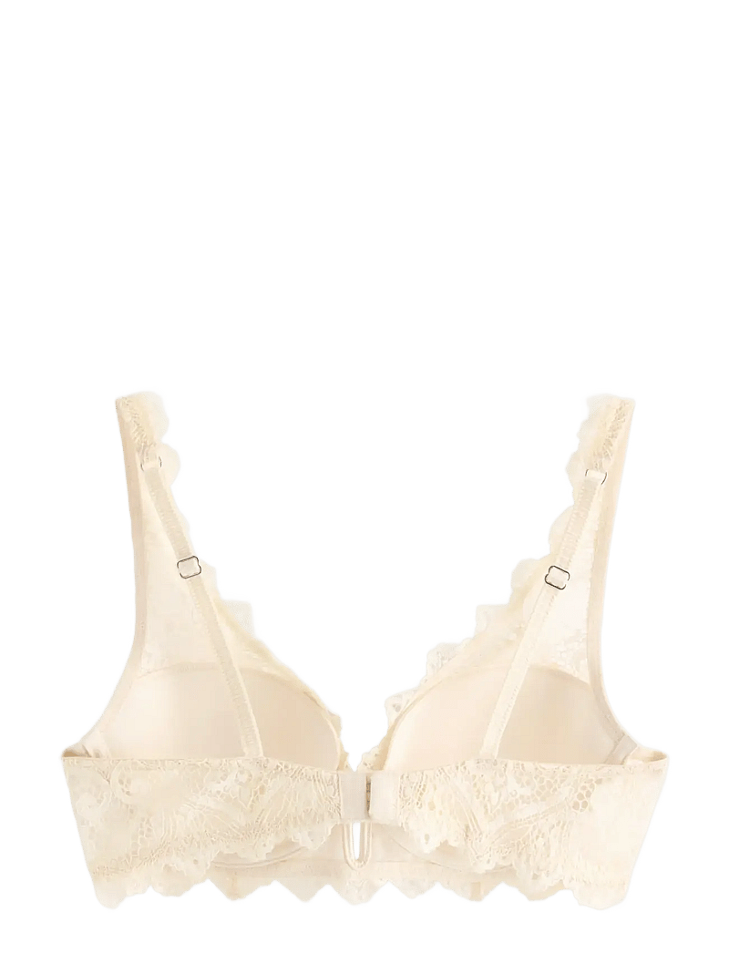 Lindex - ella m – Tulip t-shirt bra in lace - t-shirt bh'er - dusty white - 2