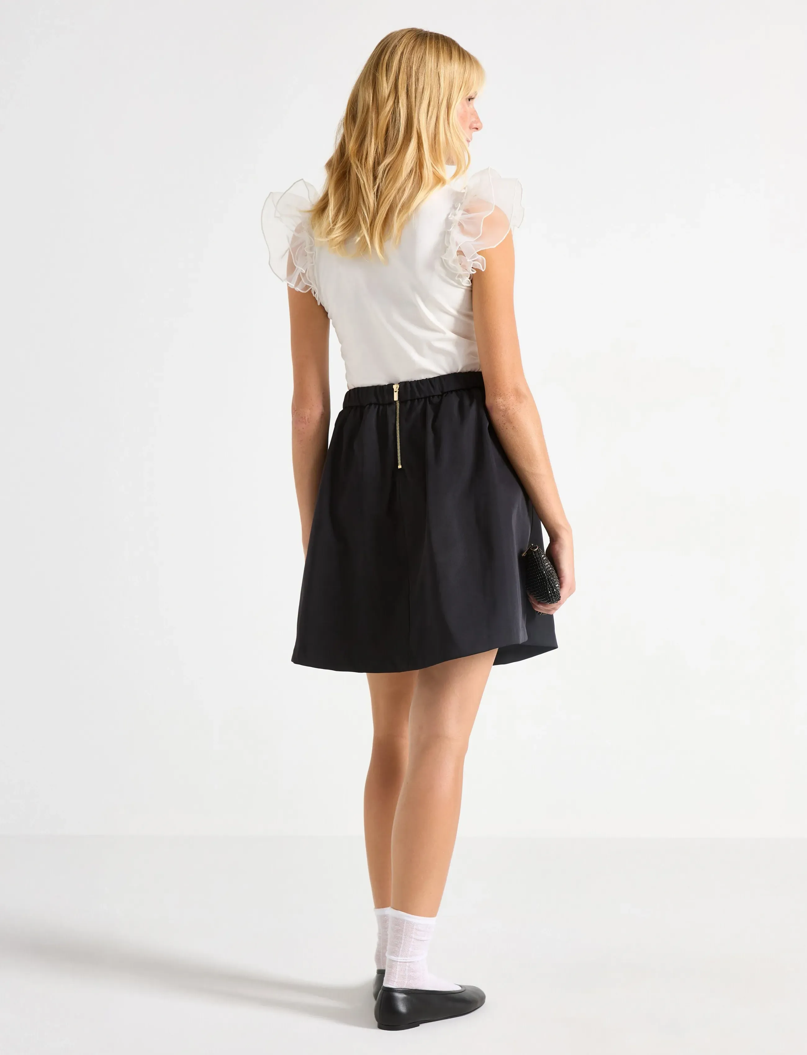 Lindex - Skirt Meja - kurze röcke - black - 3
