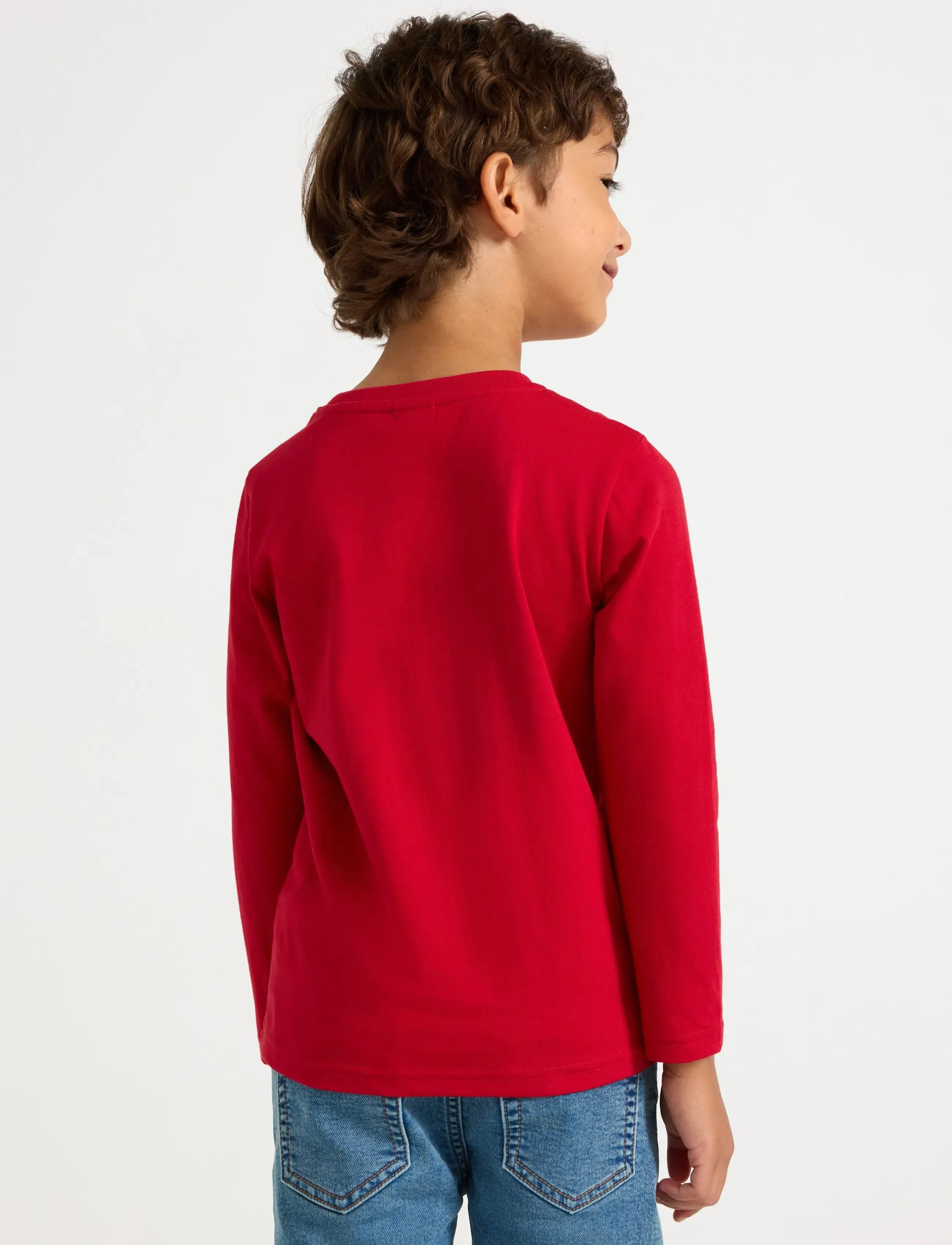 Lindex - Top LS Reindeer 3D - pikkade varrukatega t-särgid - dark red - 3