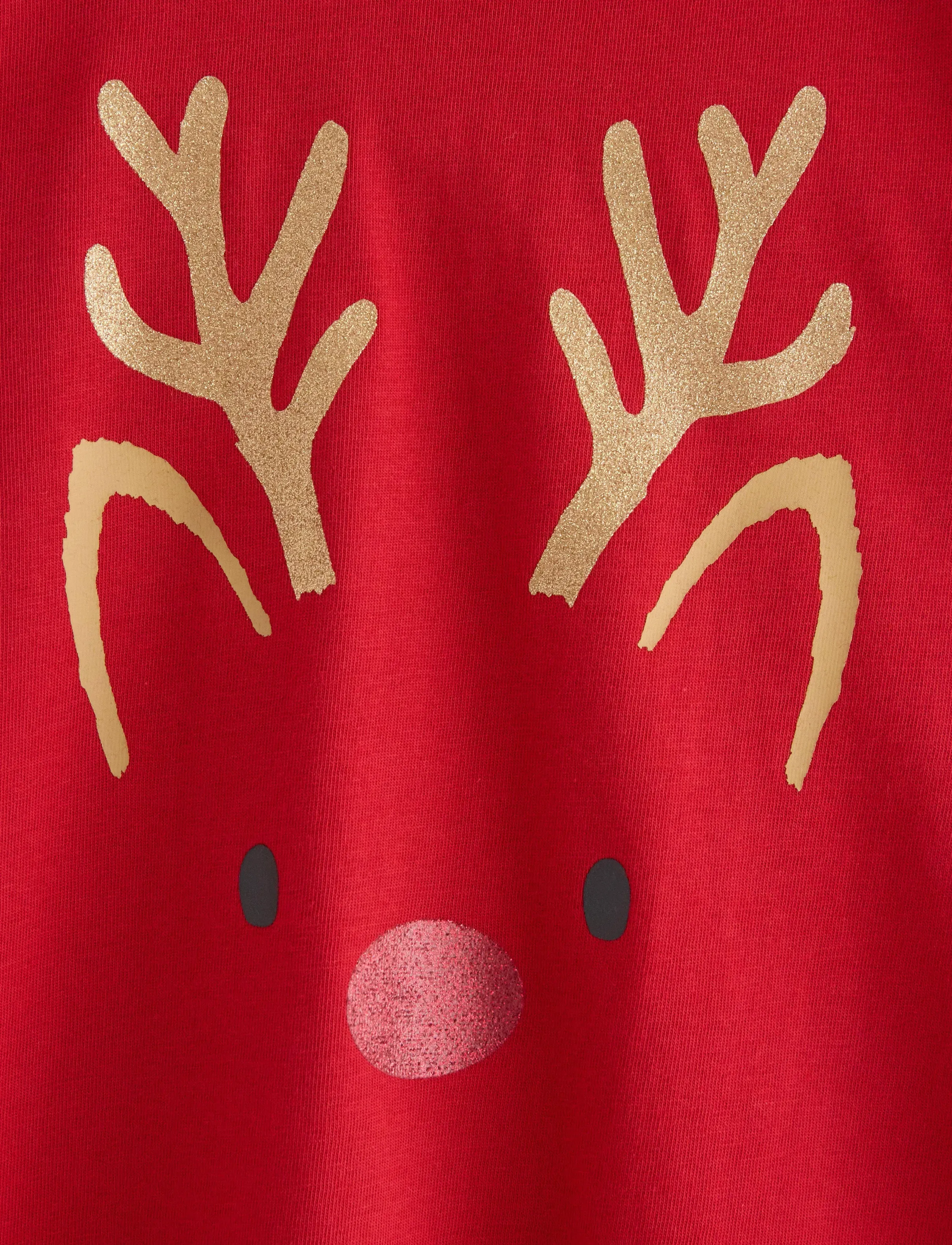 Lindex - Top LS Reindeer 3D - langärmelige - dark red - 5