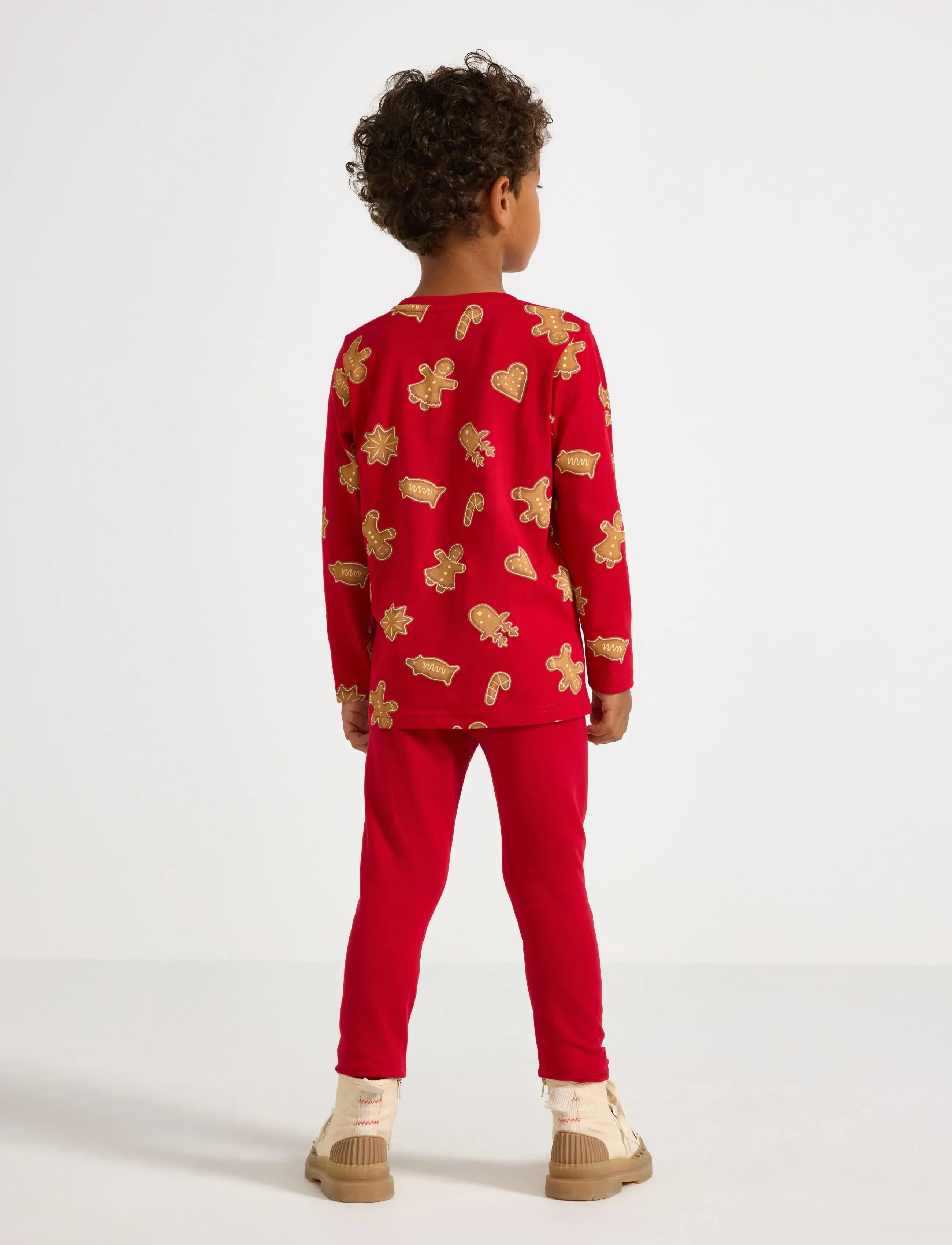 Lindex - Leggings knee Christmas - leggings - dark red - 3