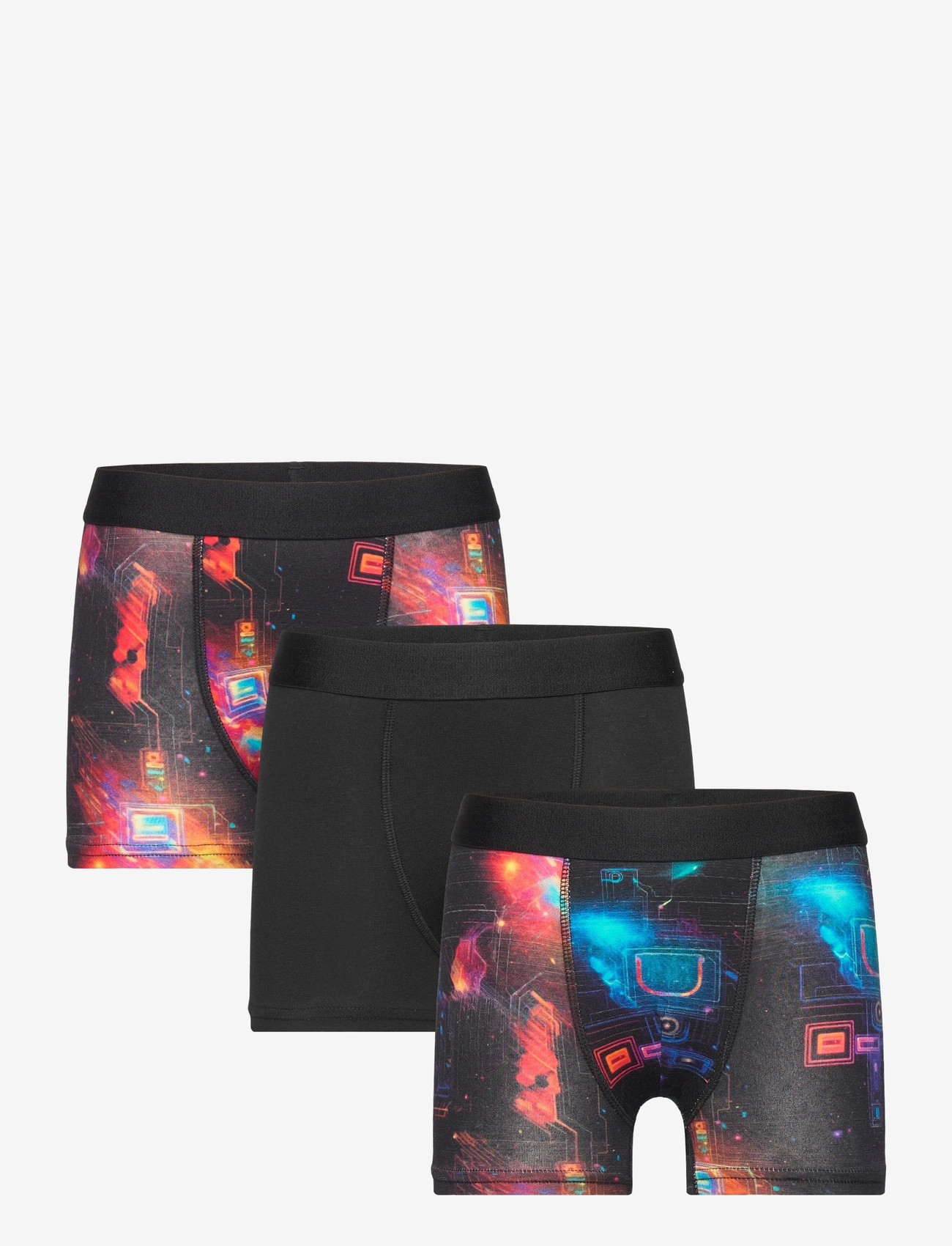 Lindex - Boxer 3p aop AI - black - 0