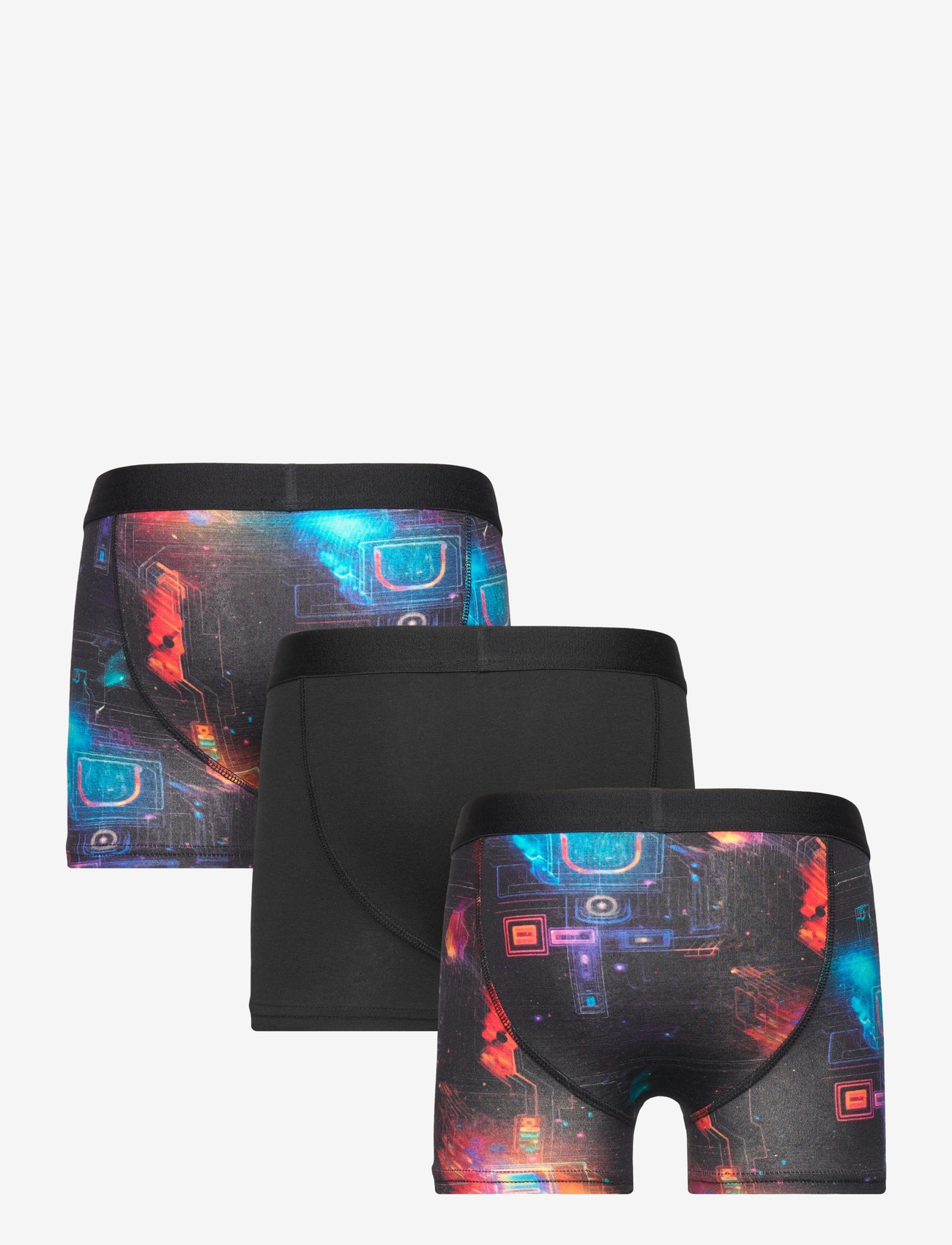 Lindex - Boxer 3p aop AI - black - 1