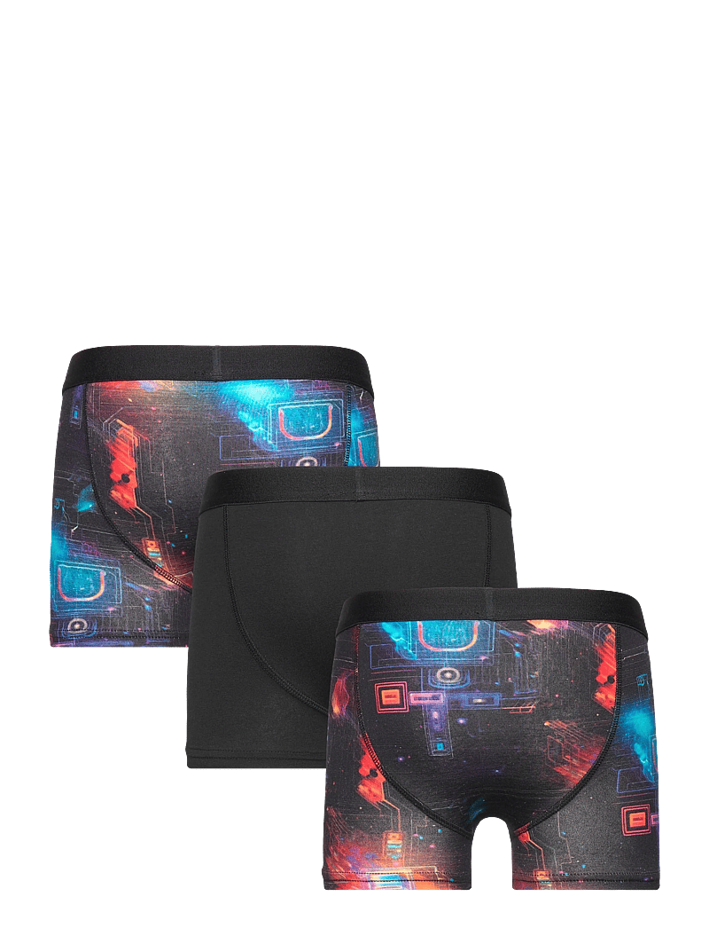 Lindex - Boxer 3p aop AI - unterhosen - black - 1