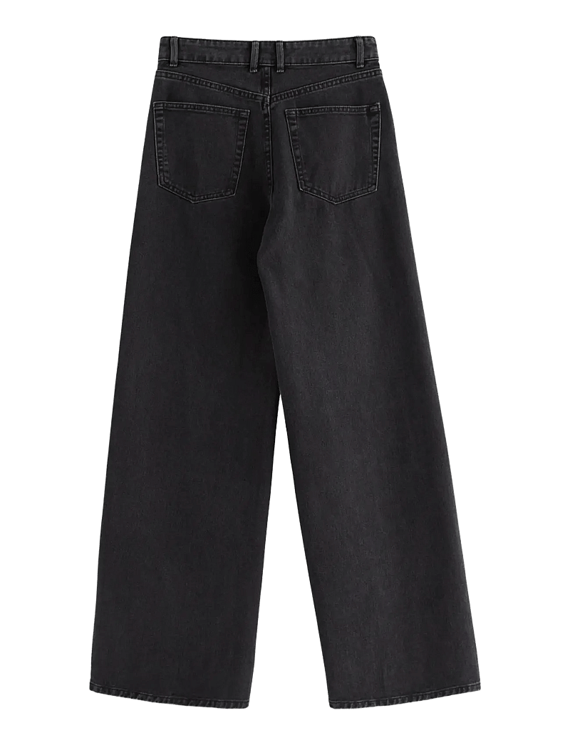 Lindex - WIDE Jackie jeans with extra wide leg - brede jeans - black denim - 2