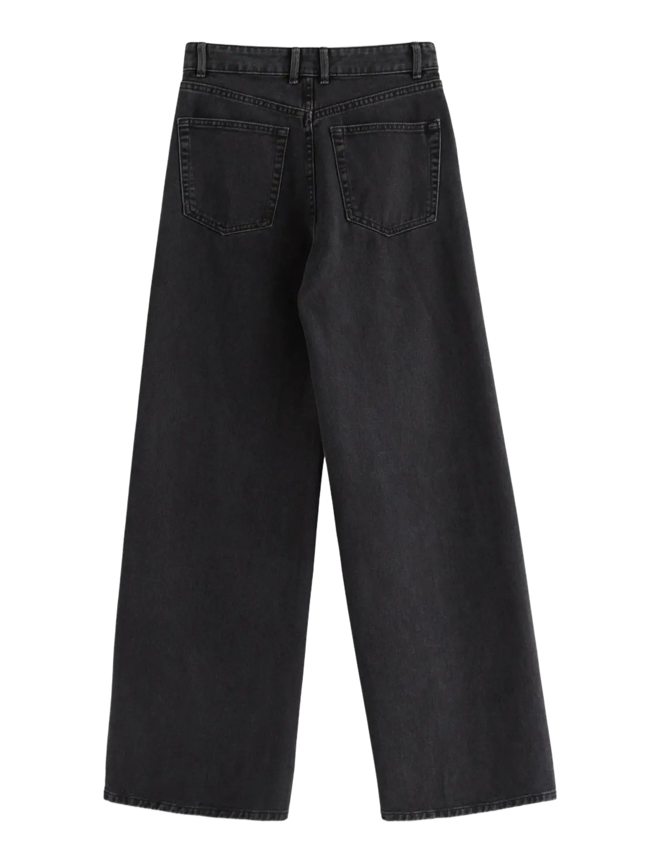 Lindex - WIDE Jackie jeans with extra wide leg - leveälahkeiset farkut - black denim - 2