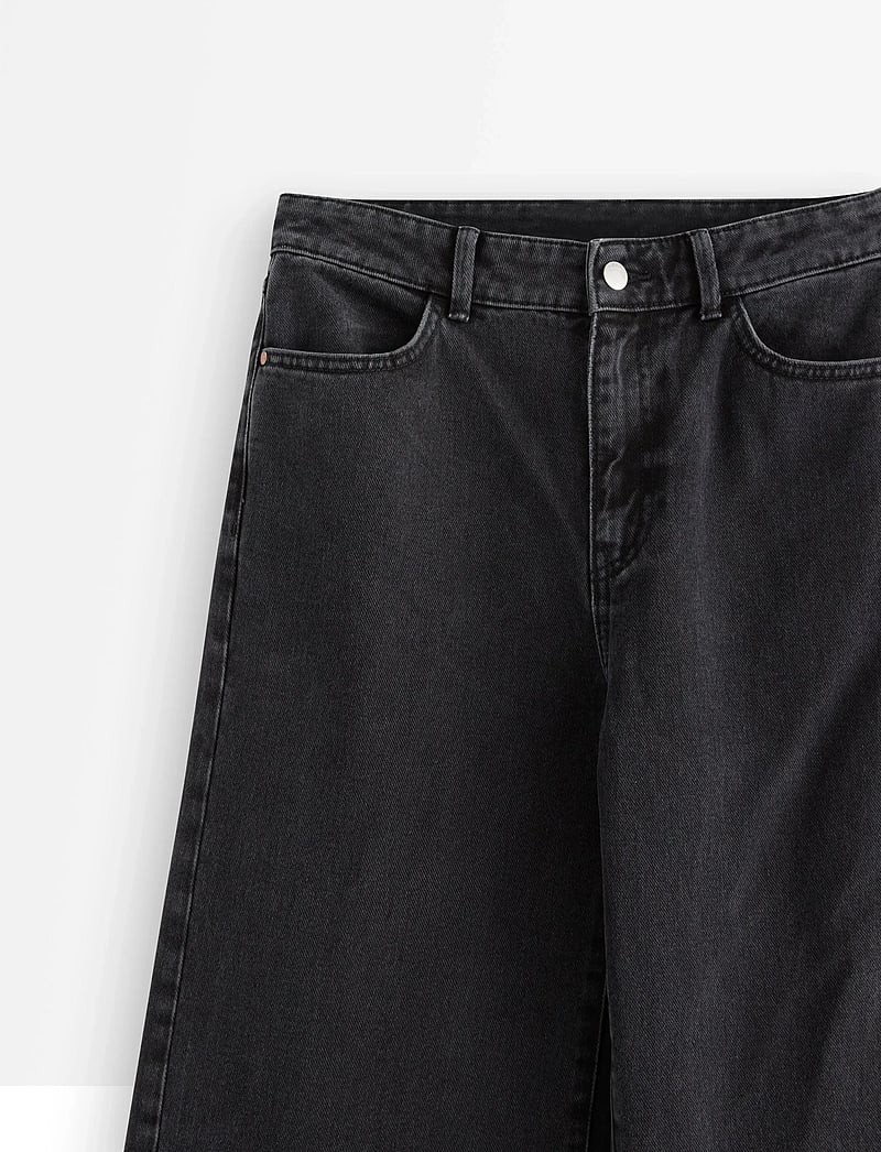 Lindex - WIDE Jackie jeans with extra wide leg - brede jeans - black denim - 5