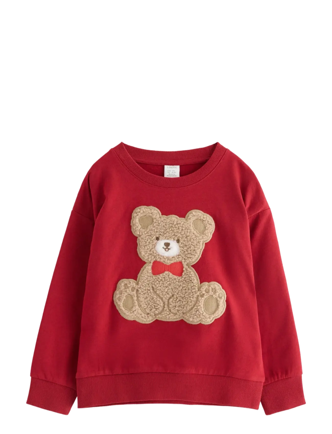 Sweatshirt med borstad insida - DARK RED