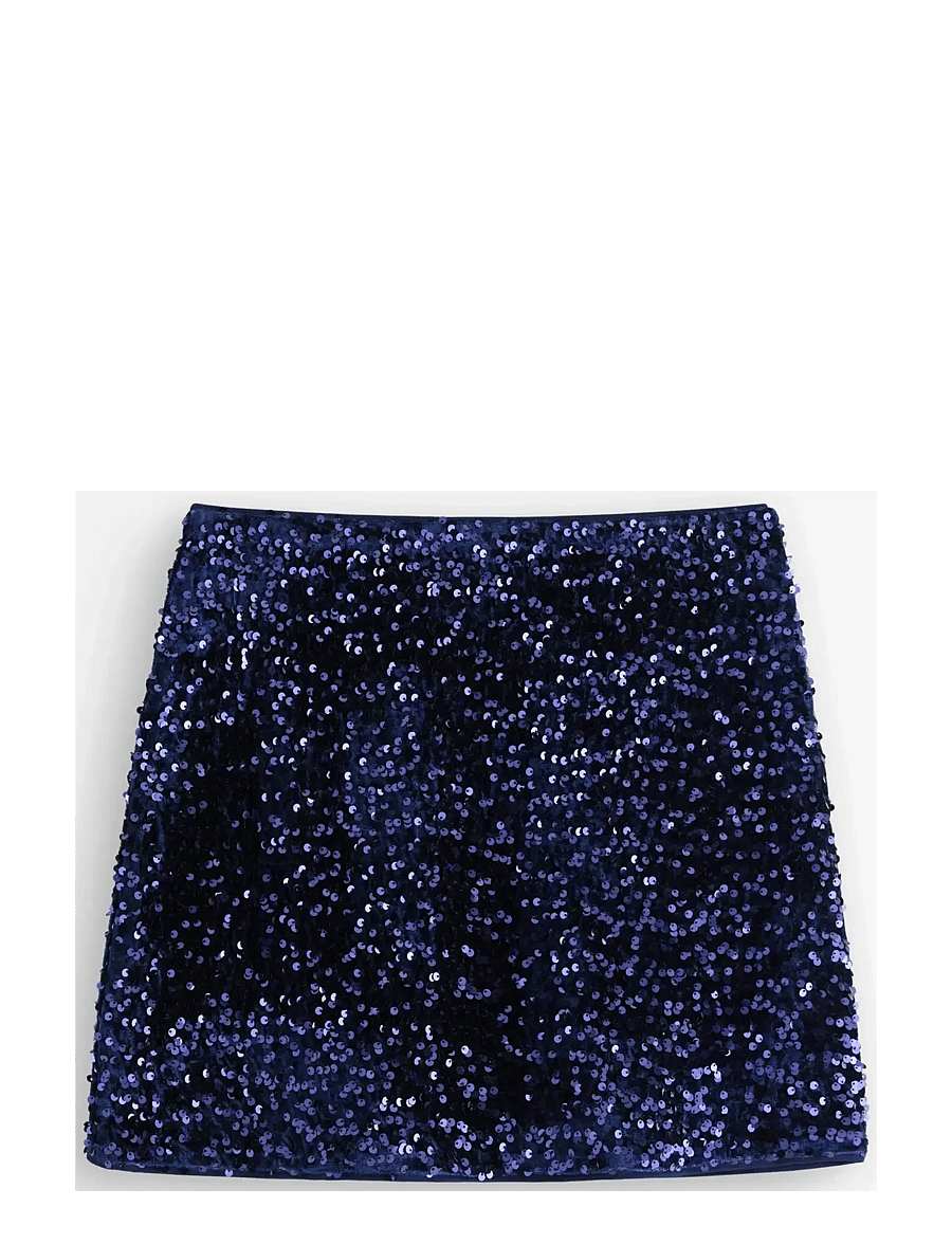 Lindex - Kjol med paljetter - kurze röcke - navy - 1