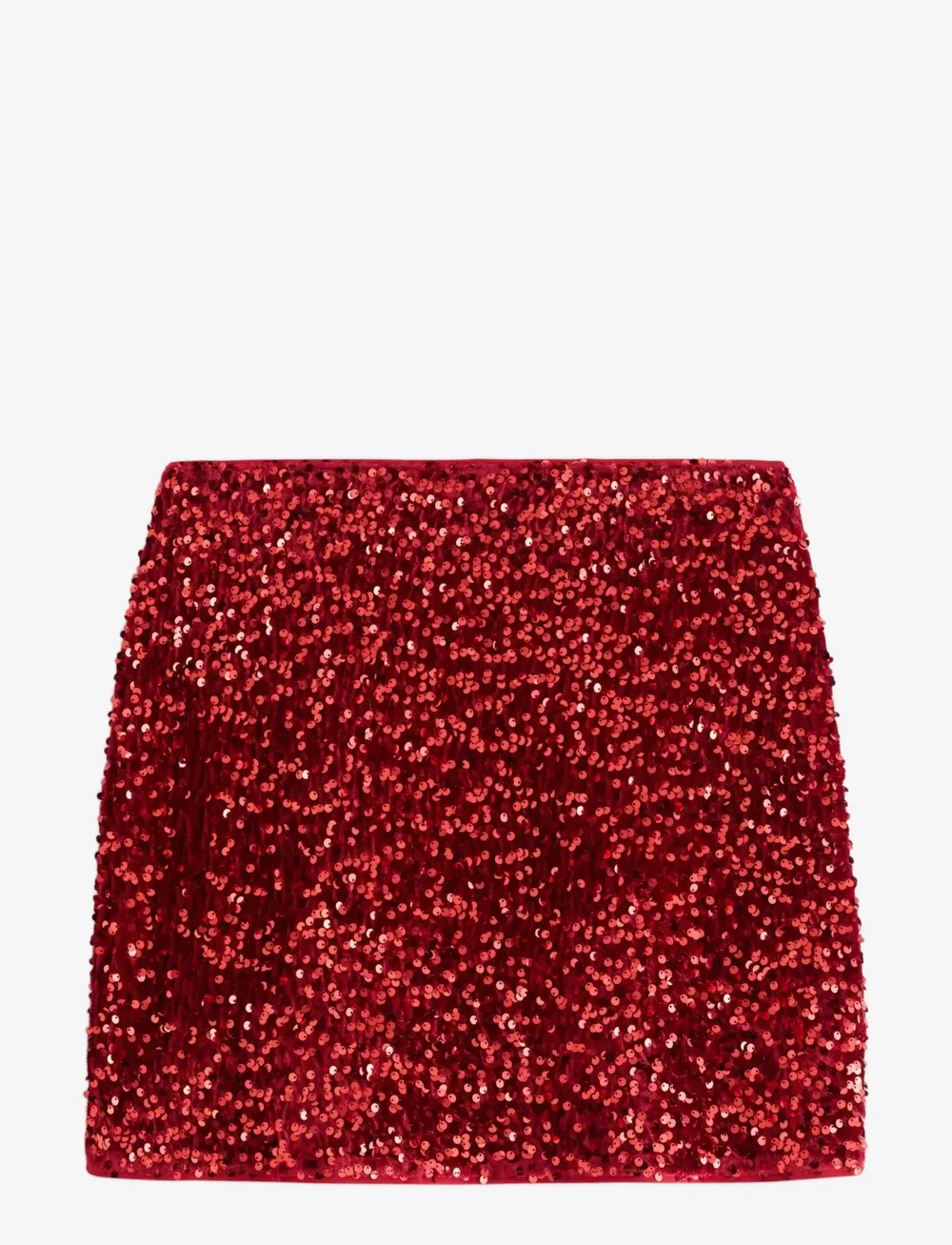 Lindex - Skjørt med paljetter - kurze röcke - red - 2