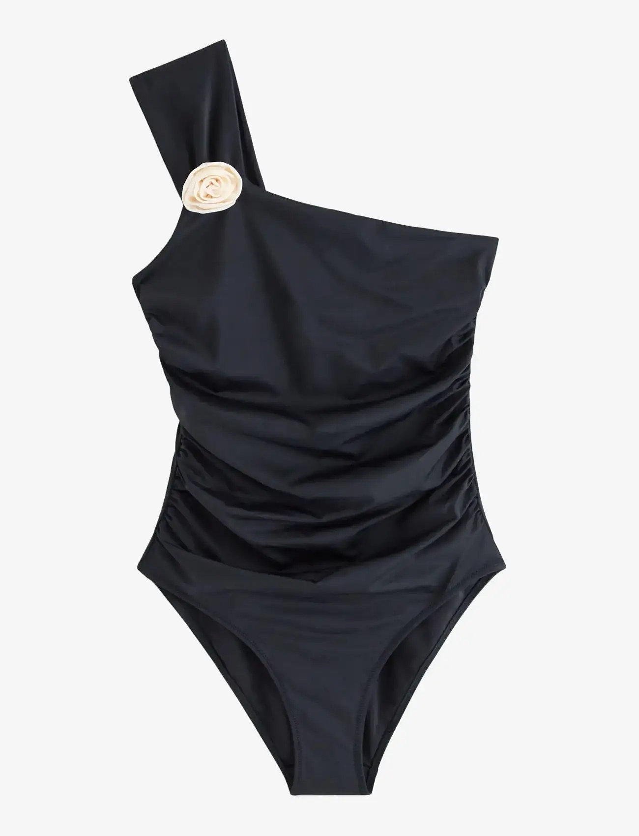 Lindex - One-shoulder swimsuit - baddräkter - black - 1