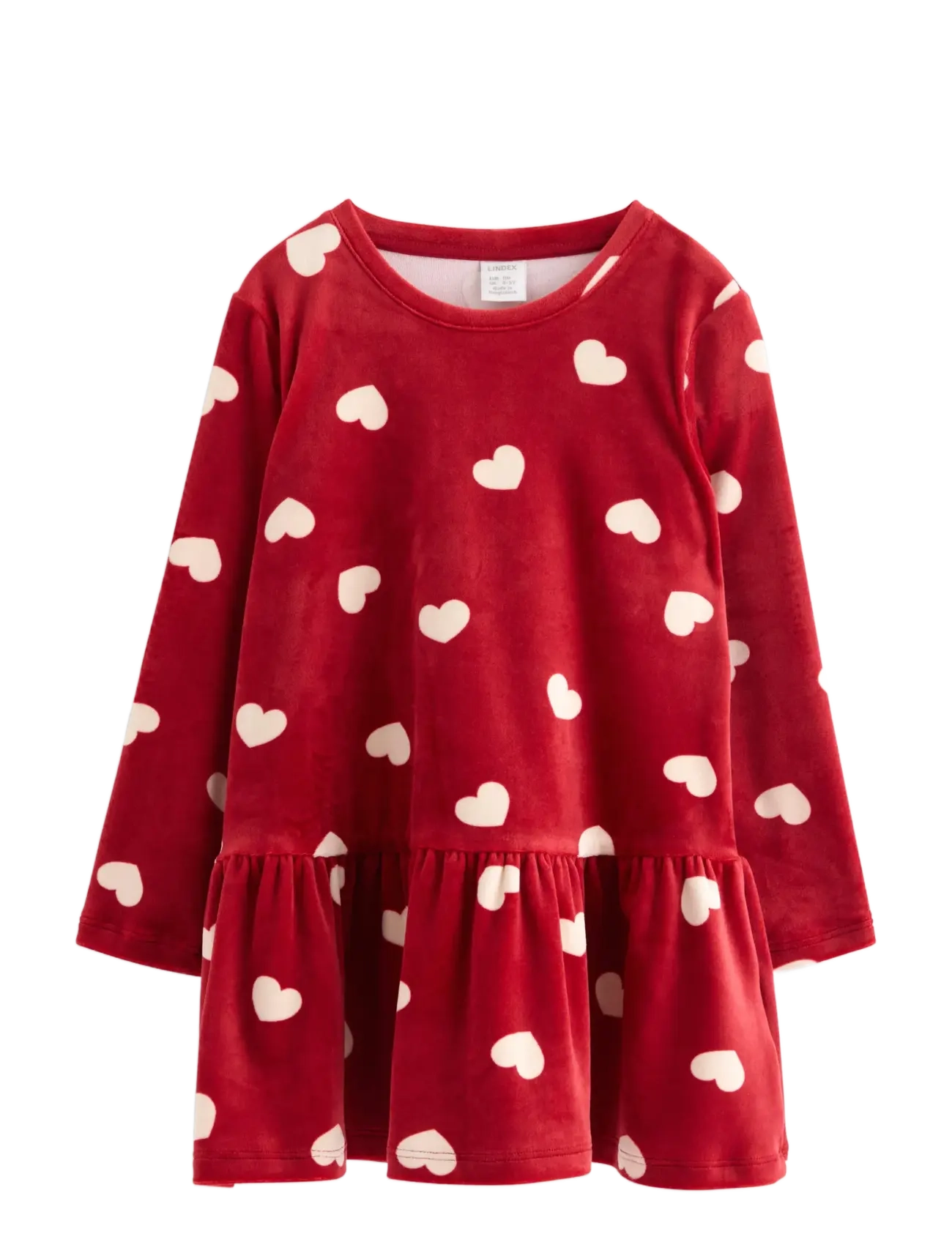 Kjole i velur - DARK RED