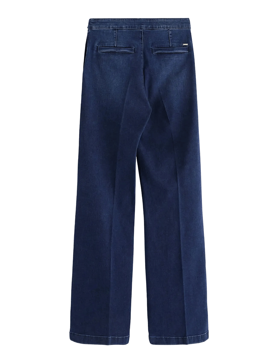 Lindex - Trousers Anais denim - schlaghosen - dark denim - 2