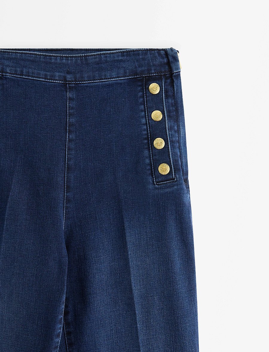 Lindex - Trousers Anais denim - schlaghosen - dark denim - 5