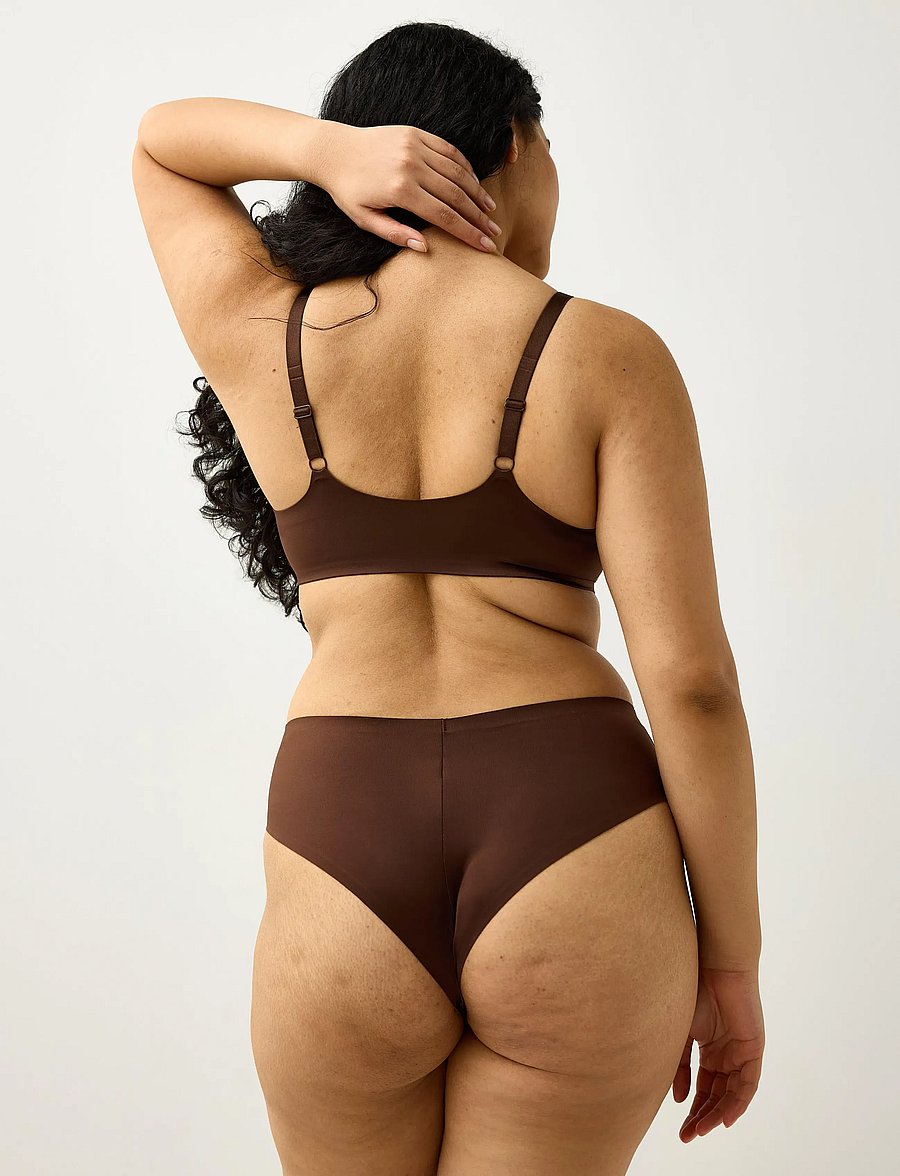 Lindex - Unpadded soft bra - minkštos liemenėlės - dark brown - 3