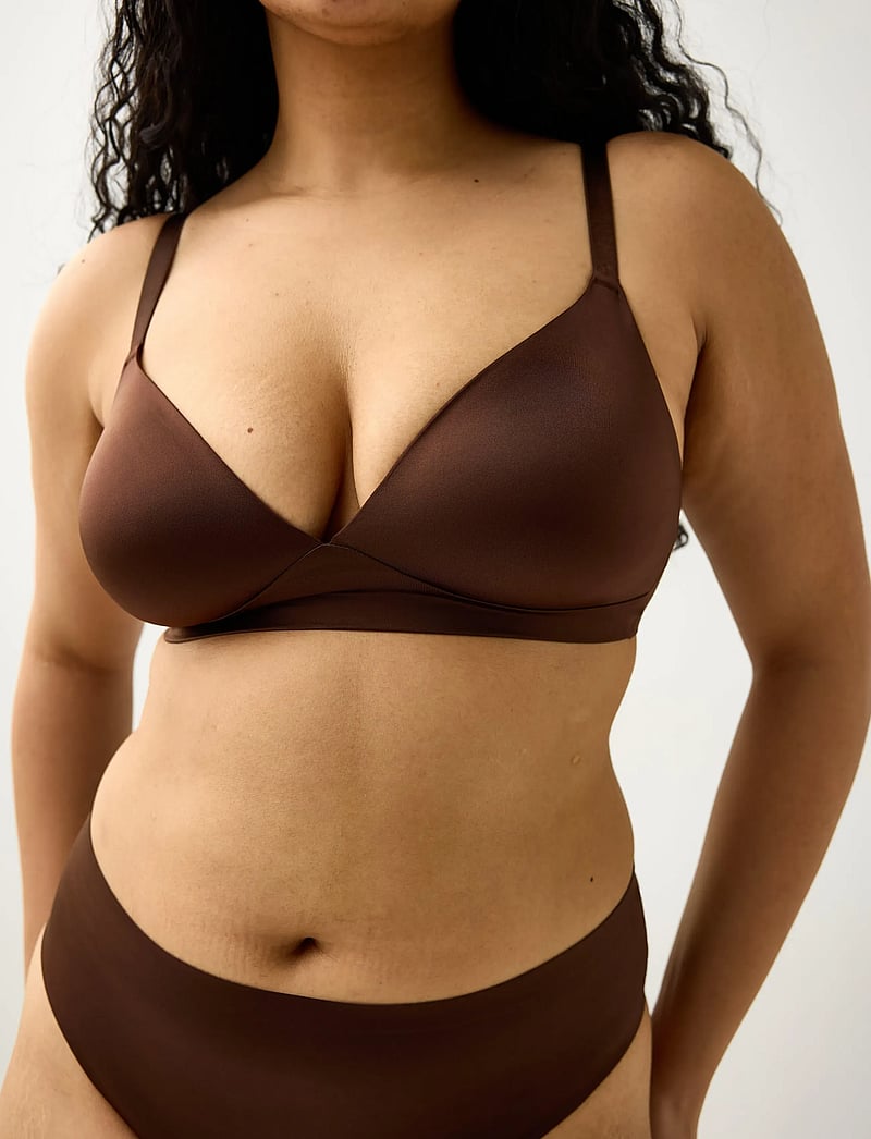 Lindex - Unpadded soft bra - rinnahoidja - dark brown - 4