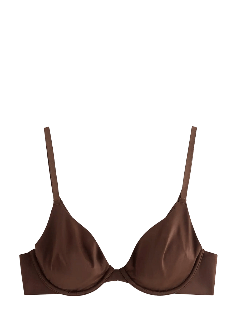Lindex - Unpadded bra with underwire - bh:ar med bygel - dark brown - 1