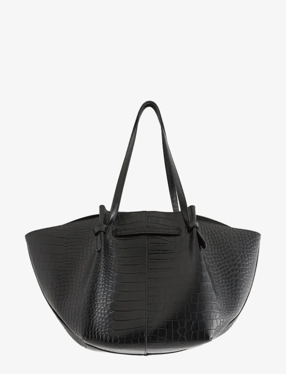 Lindex - Bag Tote Elsie Croco - totes - black - 1