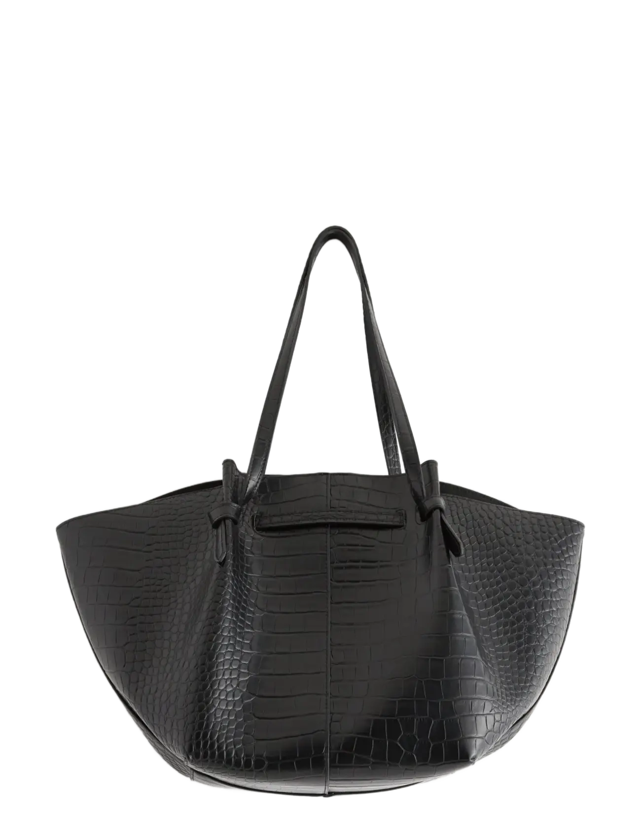 Lindex - Bag Tote Elsie Croco - black - 1