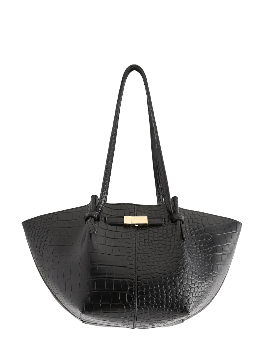 Lindex - Midi väska med organizer-väska - tote bags - black - 0