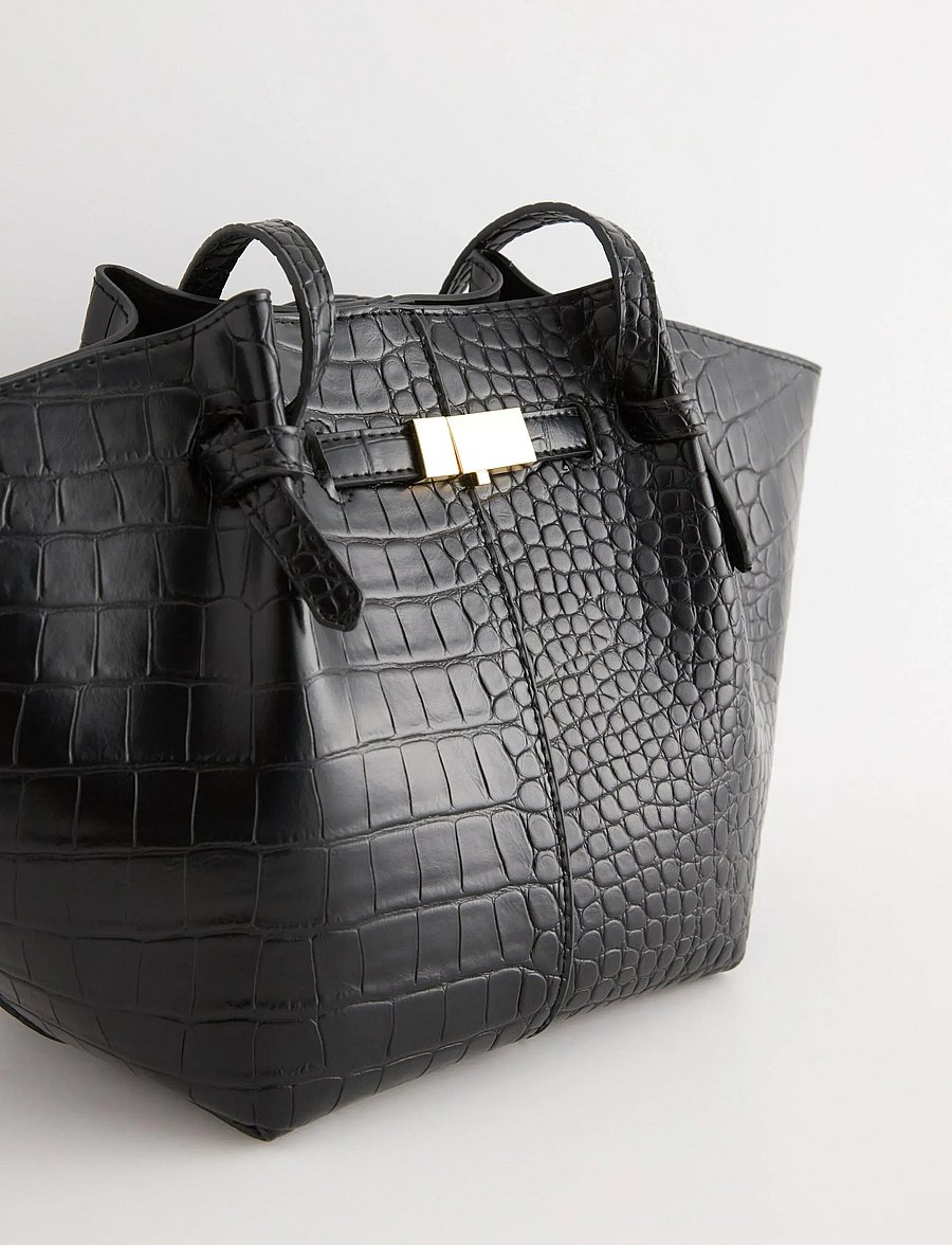 Lindex - Midi väska med organizer-väska - tote bags - black - 2