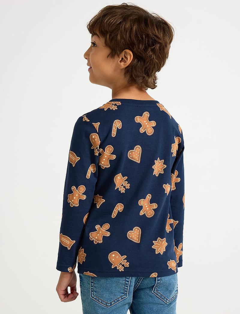 Lindex - Top LS Gingerbread cookies - langärmelig - dark blue - 3