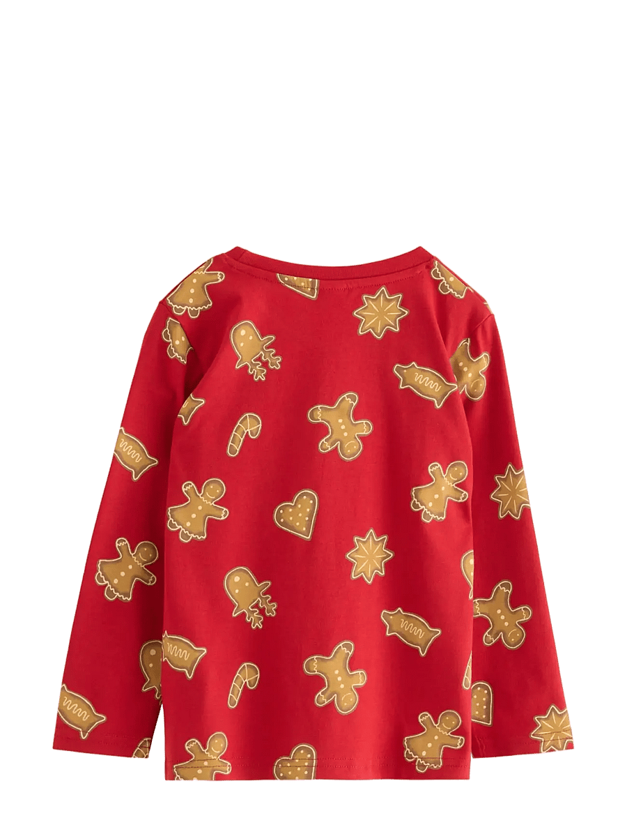 Lindex - Top LS Gingerbread cookies - langärmelig - dark red - 2