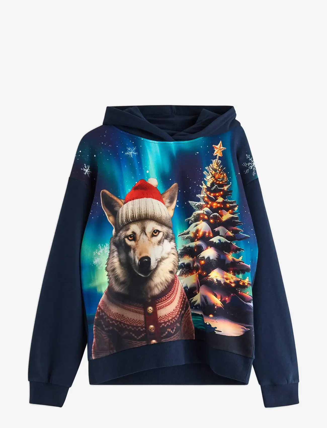 Lindex - Sweatshirt hood Christmas AI - hættetrøjer - dark navy - 1